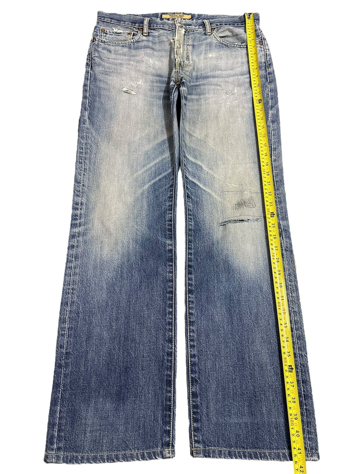 Japanese Brand Vintage Japanese Uniqlo Blue Wash Distress Style Loose Jeans Size US 34 / EU 50 - 12 Thumbnail