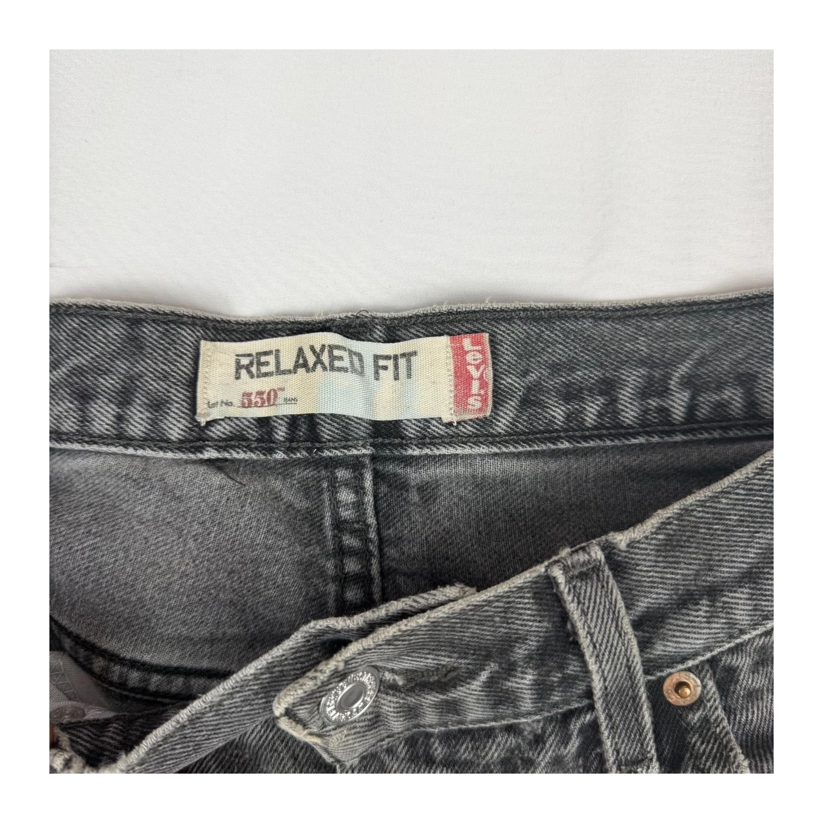Levi's Levi’s Mens 550 Relaxed Fit Straight Black Dark Denim Jeans Size US 33 - 2 Thumbnail