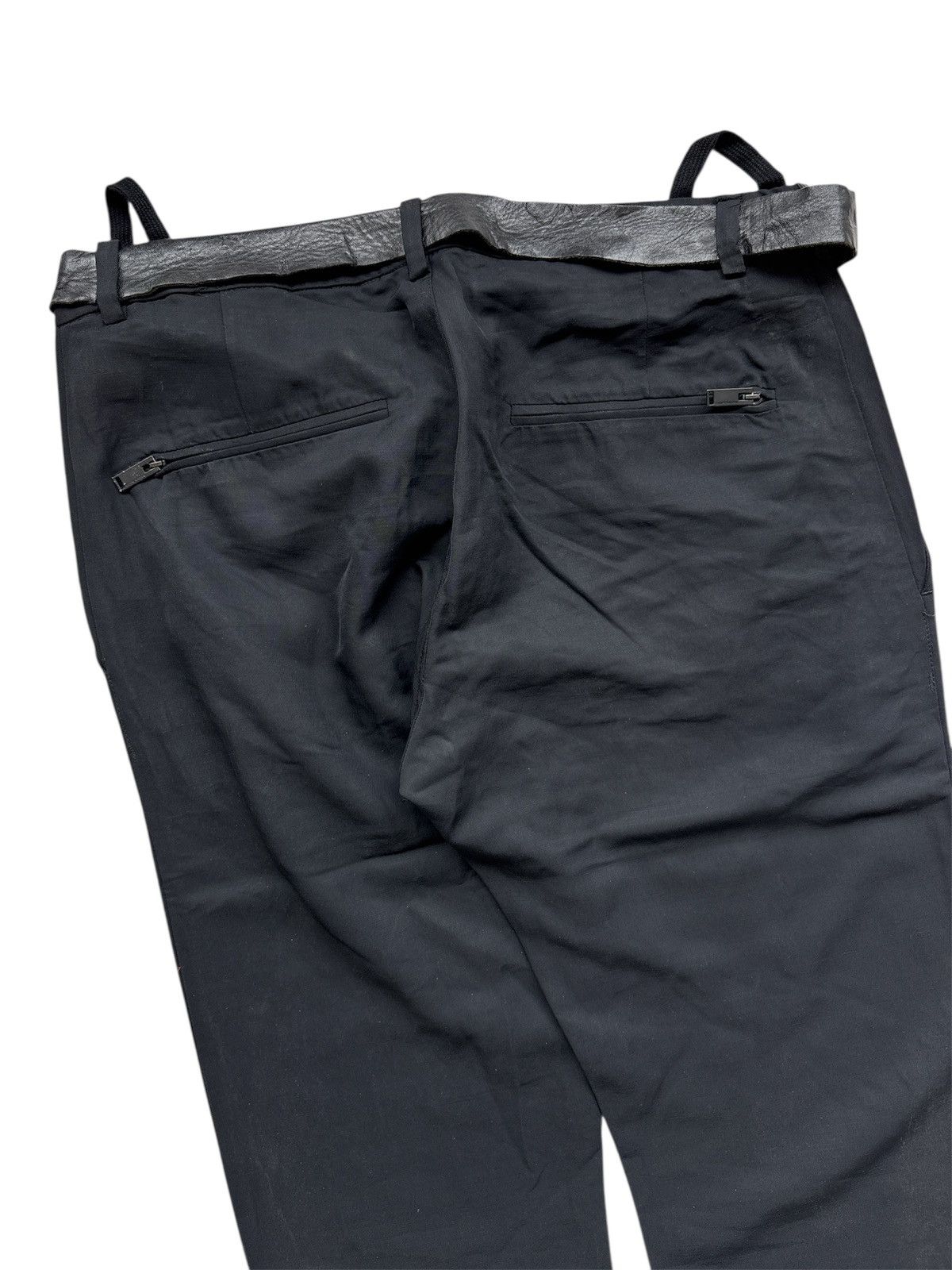 Hedi Slimane Leather Belted Skinny Trousers Size US 30 / EU 46 - 5 Thumbnail