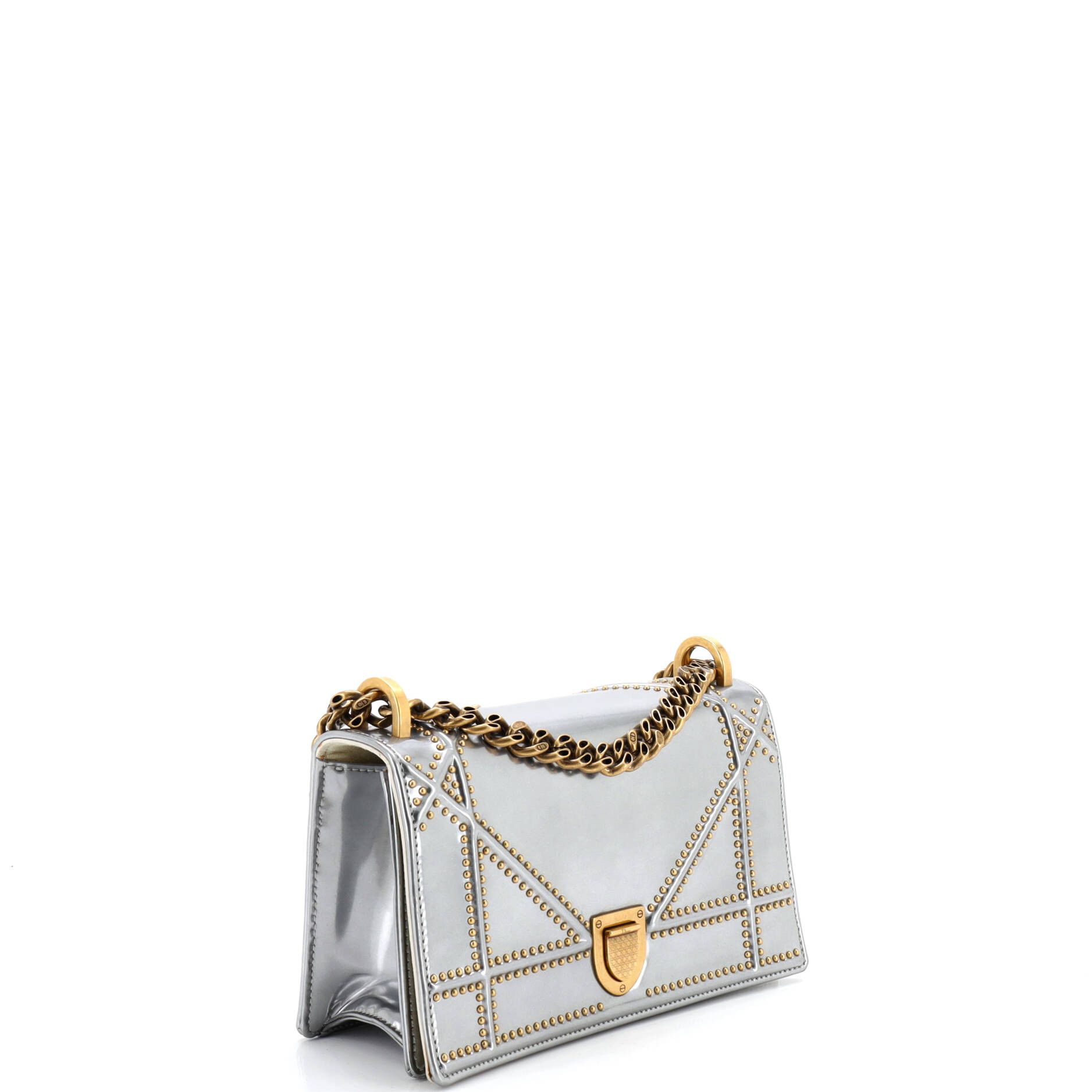 Dior Diorama Flap Bag Studded Patent Small Size ONE SIZE - 1 Thumbnail