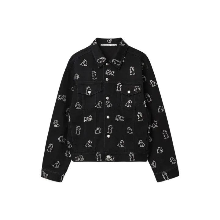 Alexander Wang Alexander Wang Rabbit Print Denim Jacket 0079 Size M / US 6-8 / IT 42-44 - 1 Thumbnail
