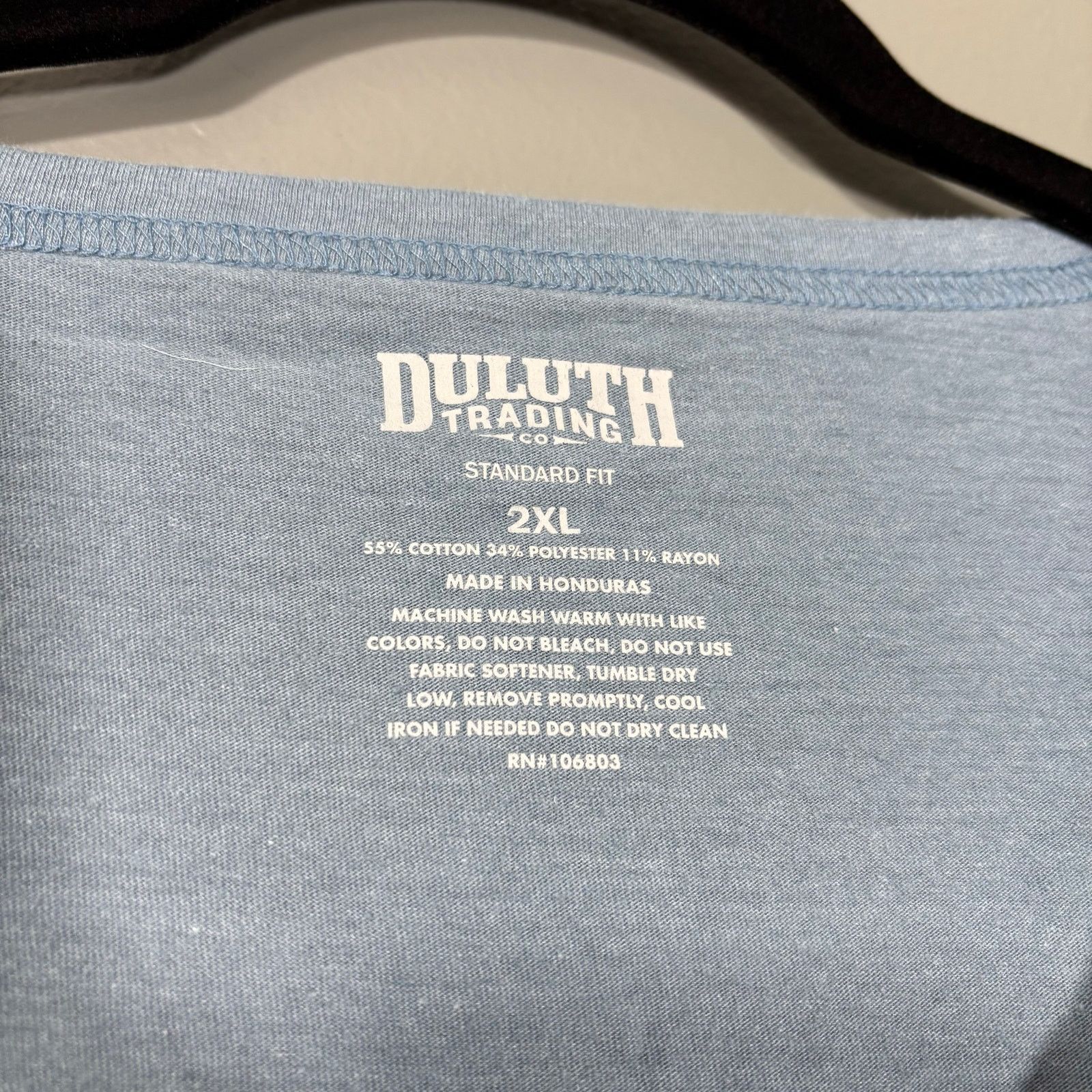 Duluth Trading Company Duluth Trading Company Men's Blue Henley Pocket Tee - 2XL Size US XXL / EU 58 / 5 - 5 Thumbnail