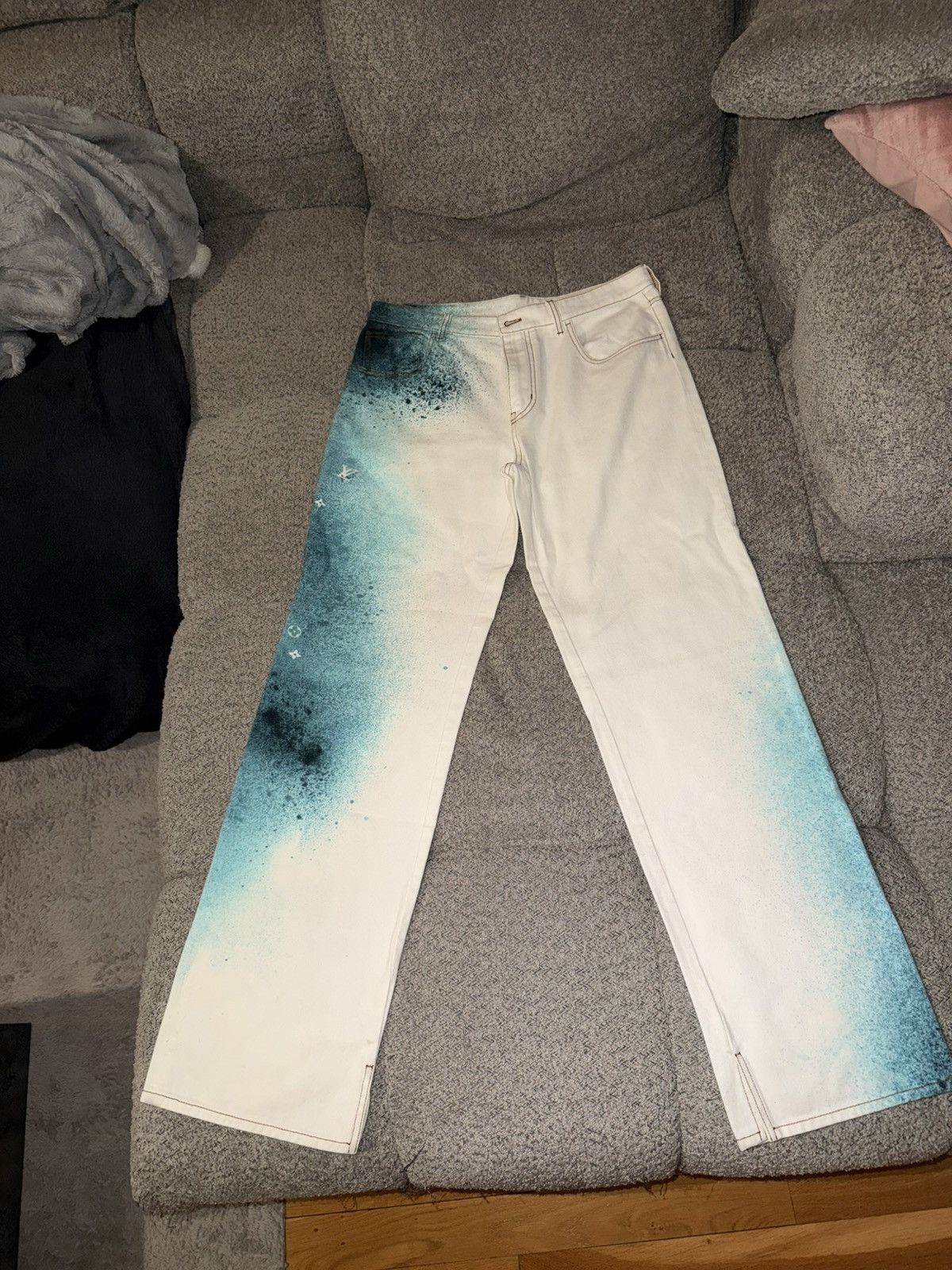 Louis Vuitton Louis Vuitton - white and blue denim Size US 32 / EU 48 - 2 Thumbnail