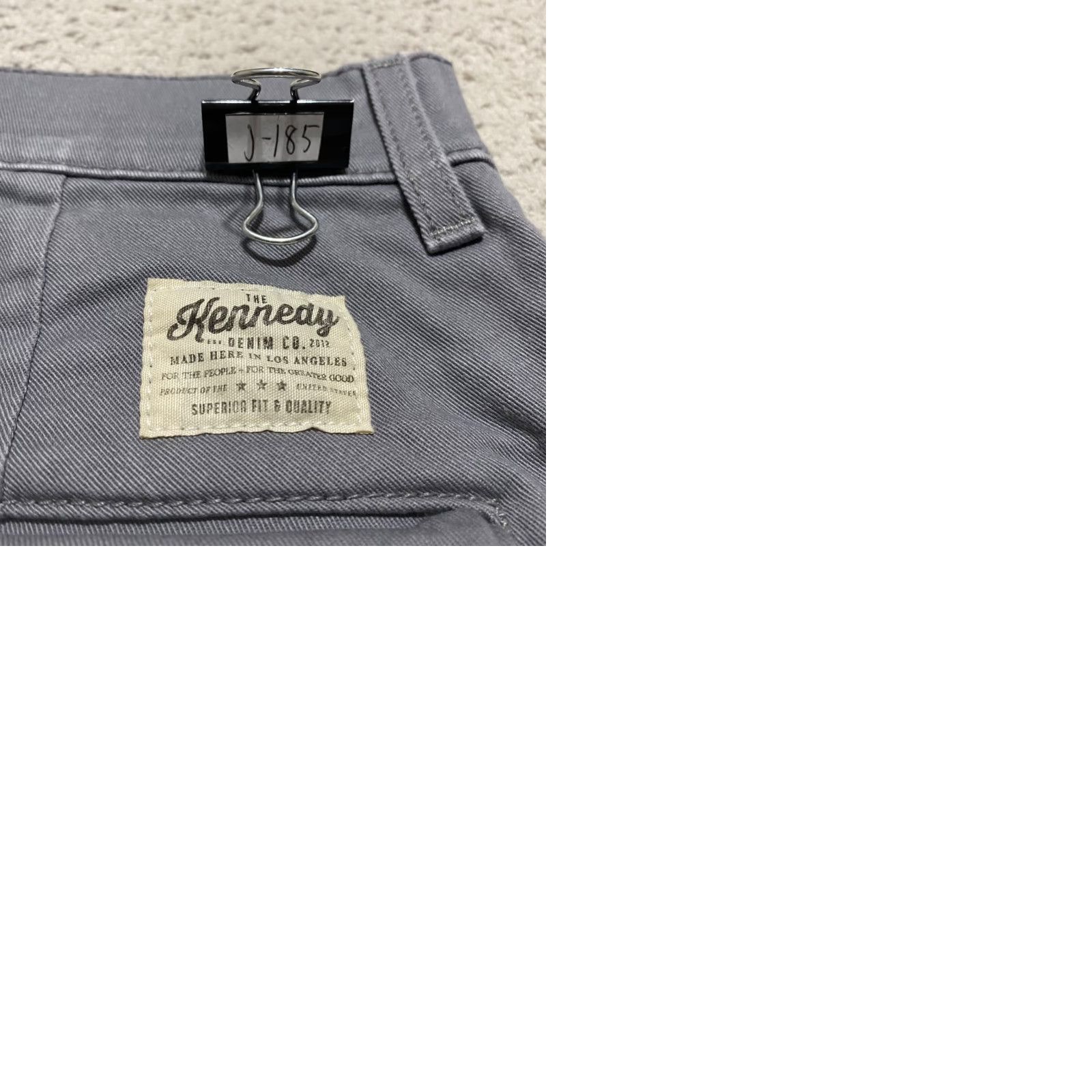 Vintage Kennedy Chino Pants Mens Slim Low Rise Gray 32 28 Inseam Cotton Straight/Flat Front Pockets/Slash Pocket Tapered Casual Workwear Spring Summer Fall Size US 32 / EU 48 - 9 Thumbnail