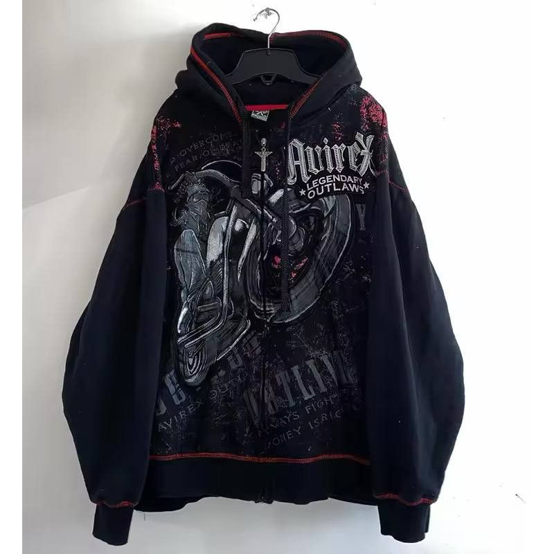 Japanese Brand × Vintage graphite style hooded sweatshirt Size US XXL / EU 58 / 5 - 1 Thumbnail