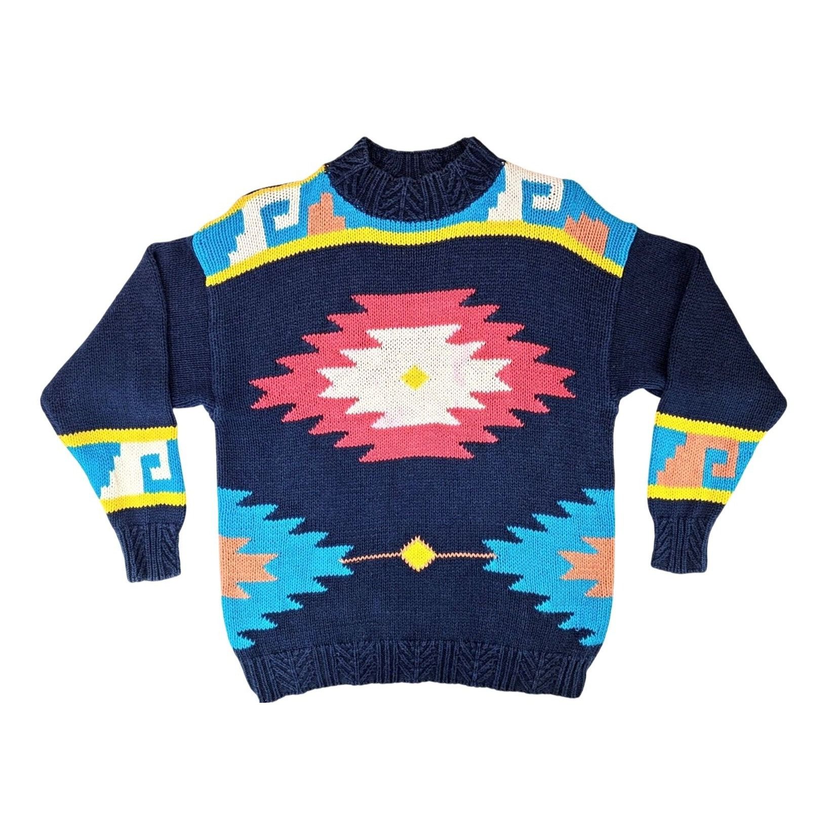 Vintage Vintage Sakura Sport Sweater Geometric Aztec Southwest Knit Size L / US 10 / IT 46 - 4 Thumbnail