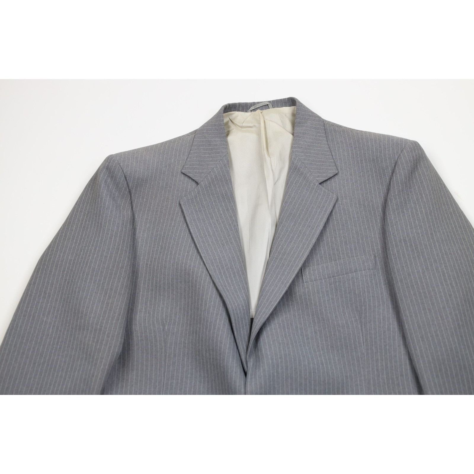 Vintage Vintage 70s Streetwear 2 Piece Knit Suit Wedding Gray Size 38R - 3 Thumbnail