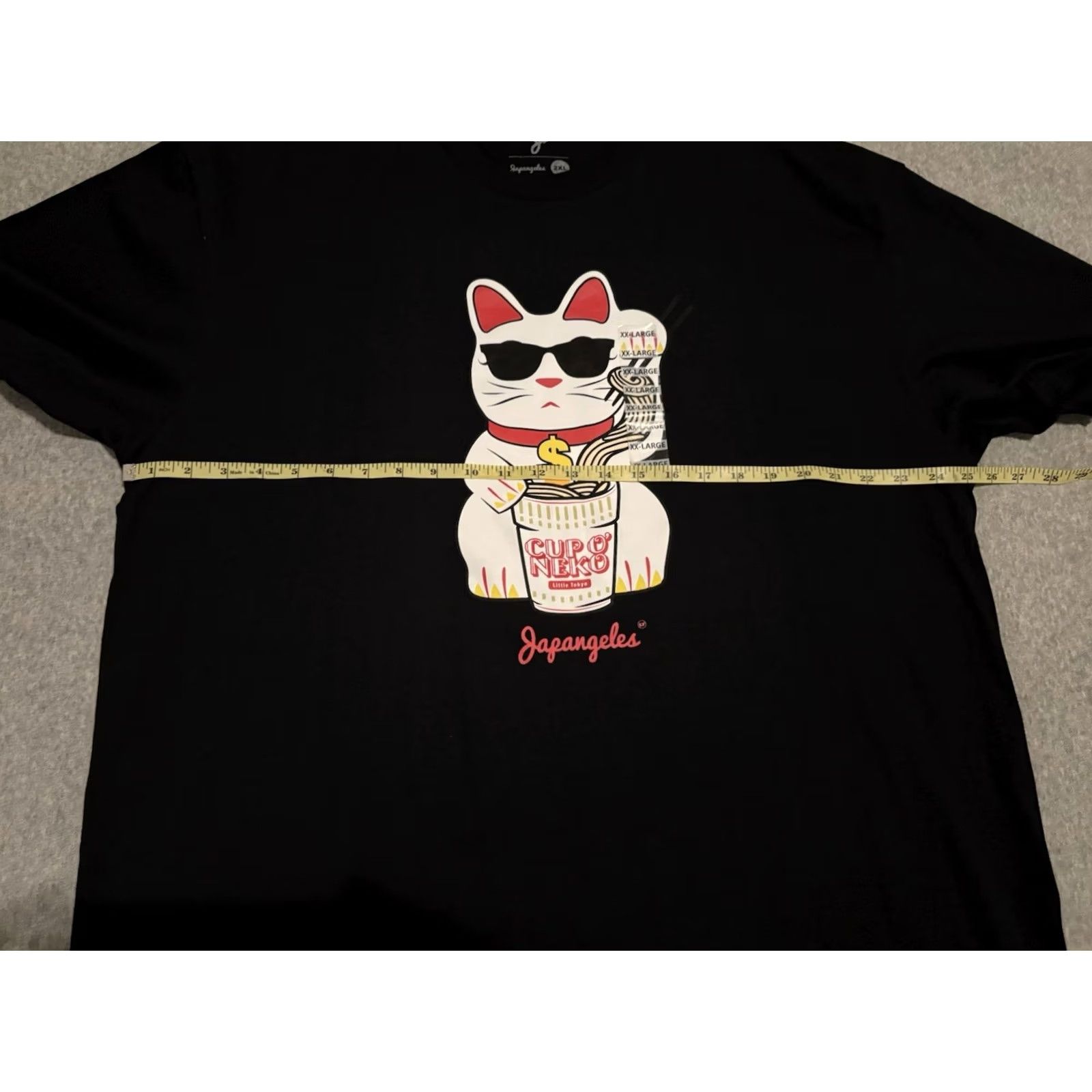 Vintage Japangeles Kitty Cat Ramen Noodles Black T-Shirt 2XL Men Short Sleeve Cotton Shirt Mens XXL Black Katto Noodle logo? Size US XXL / EU 58 / 5 - 4 Thumbnail