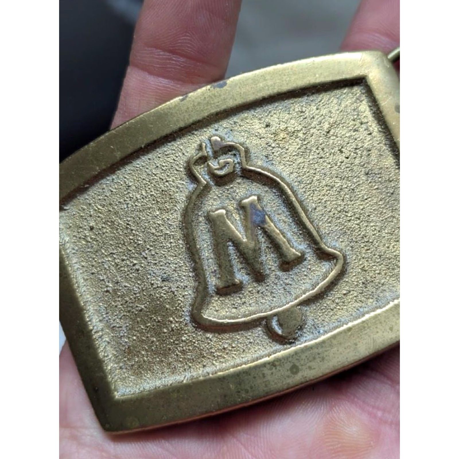 Vintage VINTAGE belt buckle MICHIGAN BELL brass telephone western lineman Size ONE SIZE - 2 Thumbnail