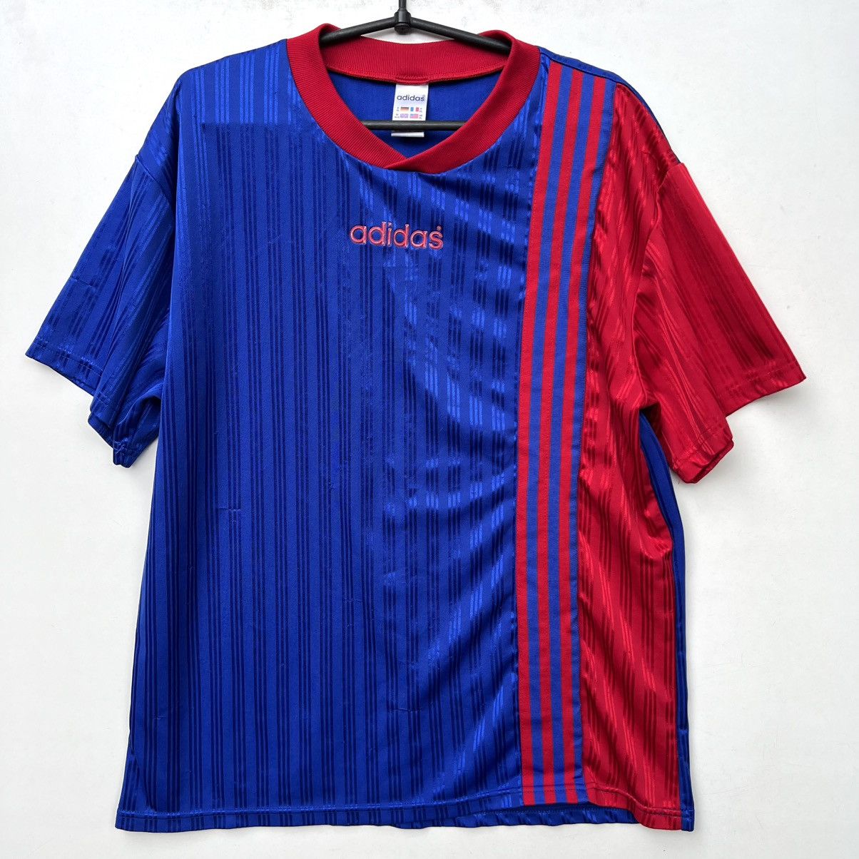 Adidas Vintage Adidas striped soccer 90s jersey shirt Size US XL / EU 56 / 4 - 1 Thumbnail
