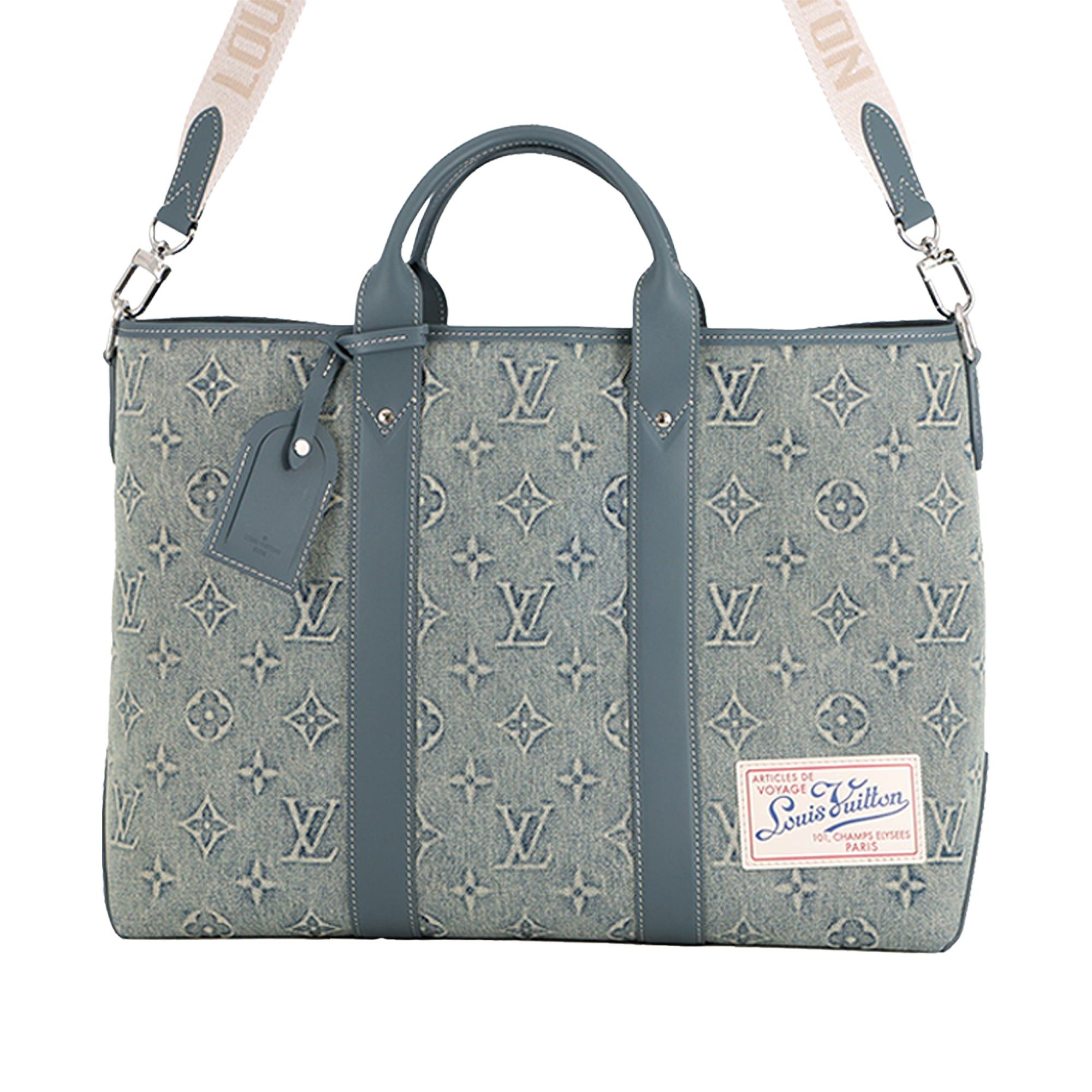 Louis Vuitton Monogram Washed Denim Weekend Tote Size ONE SIZE - 1 Thumbnail