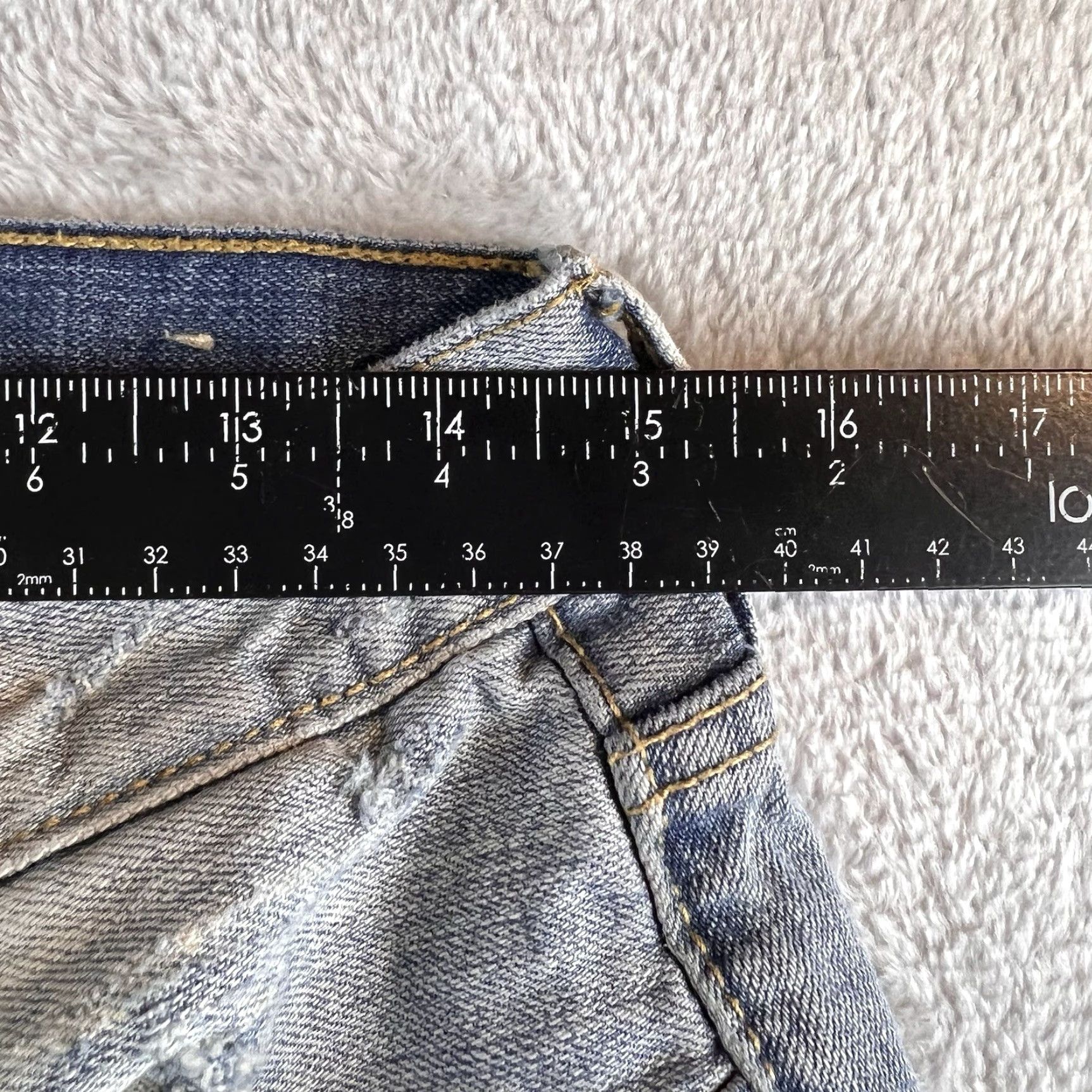 American Eagle Outfitters VINTAGE American Eagle Jeans Slim Straight Distressed Blue 30x30 Mens 90s Rock USA Grunge Style Jeans Size US 30 / EU 46 - 5 Thumbnail