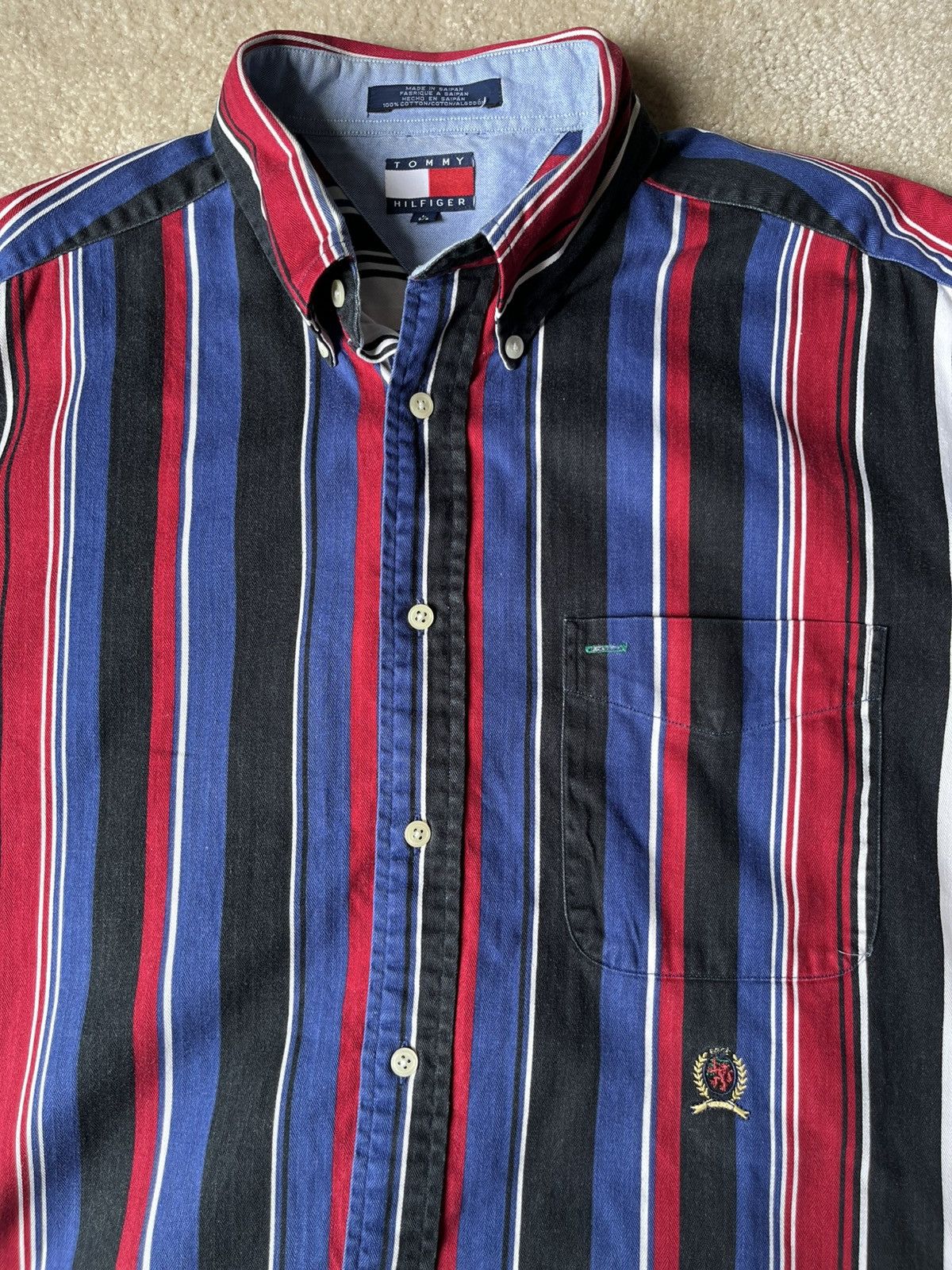 Tommy Hilfiger × Vintage Vintage 90s Tommy Hilfiger shirt Size US L / EU 52-54 / 3 - 3 Thumbnail