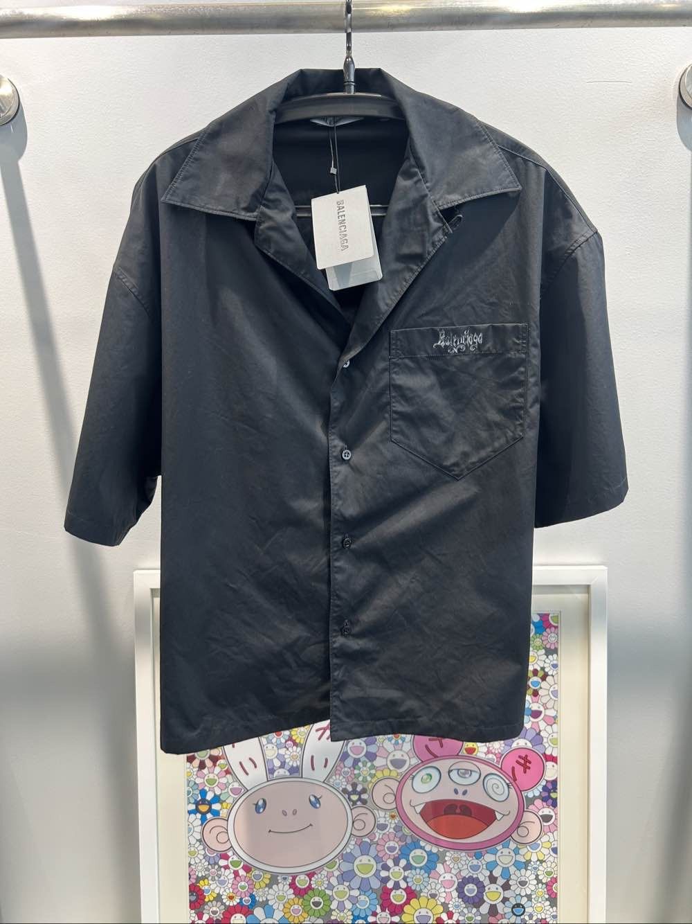 Balenciaga Balenciaga Graffiti Logo Short Sleeve Shirt Size M Size US M / EU 48-50 / 2 - 1 Thumbnail