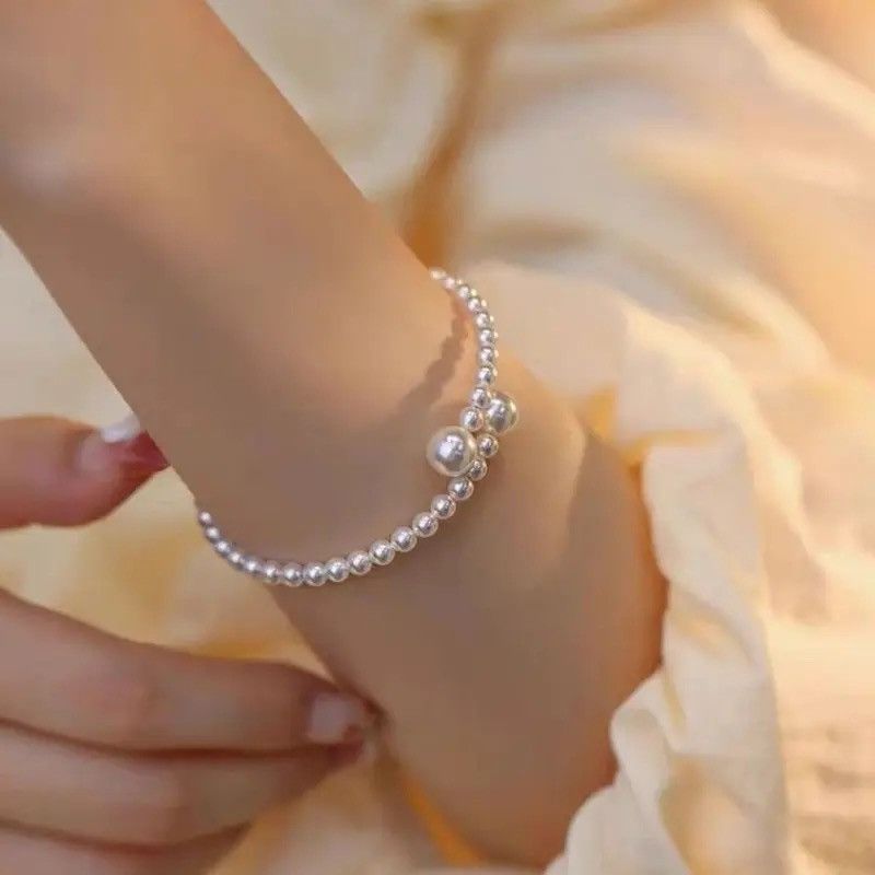 Other 1PC Imitation Pearl Bracelet Stretchable Size ONE SIZE - 5 Thumbnail