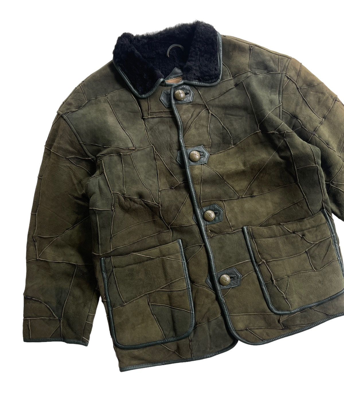 Hai Sporting Gear ISSEY MIYAKE SUEDE LEATHER SHERLING JACKET Size US M / EU 48-50 / 2 - 1 Thumbnail