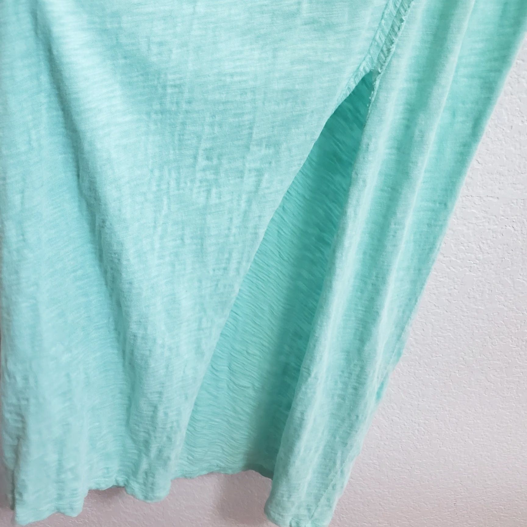 ATM Anthony Thomas Melillo ATM Anthony Thomas Melillo Dress Women Aqua Slub Jersey Sleeveless Maxi Beach Slit Crew Neck Cotton 100%" Size S / US 4 / IT 40 - 7 Thumbnail