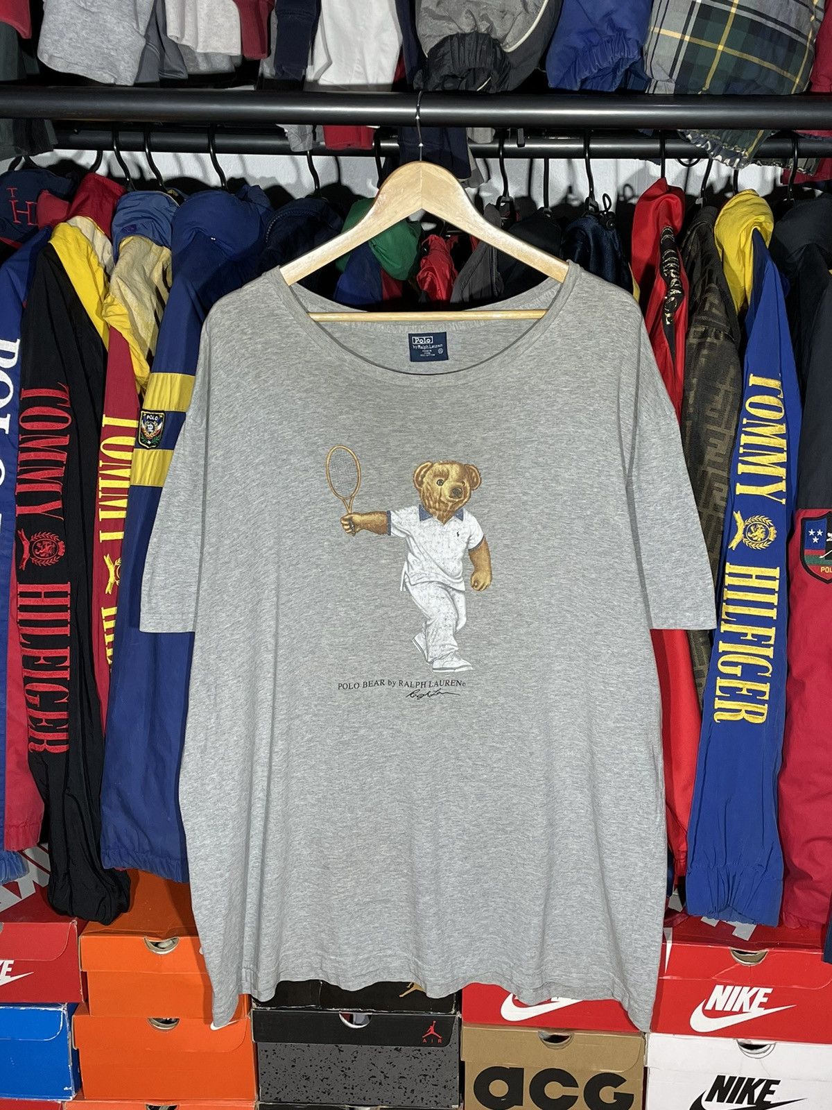 Polo Ralph Lauren × RRL Ralph Lauren × Vintage T-Shirt Polo Bear Tennis OG Vintage Size US XXL / EU 58 / 5 - 1 Thumbnail