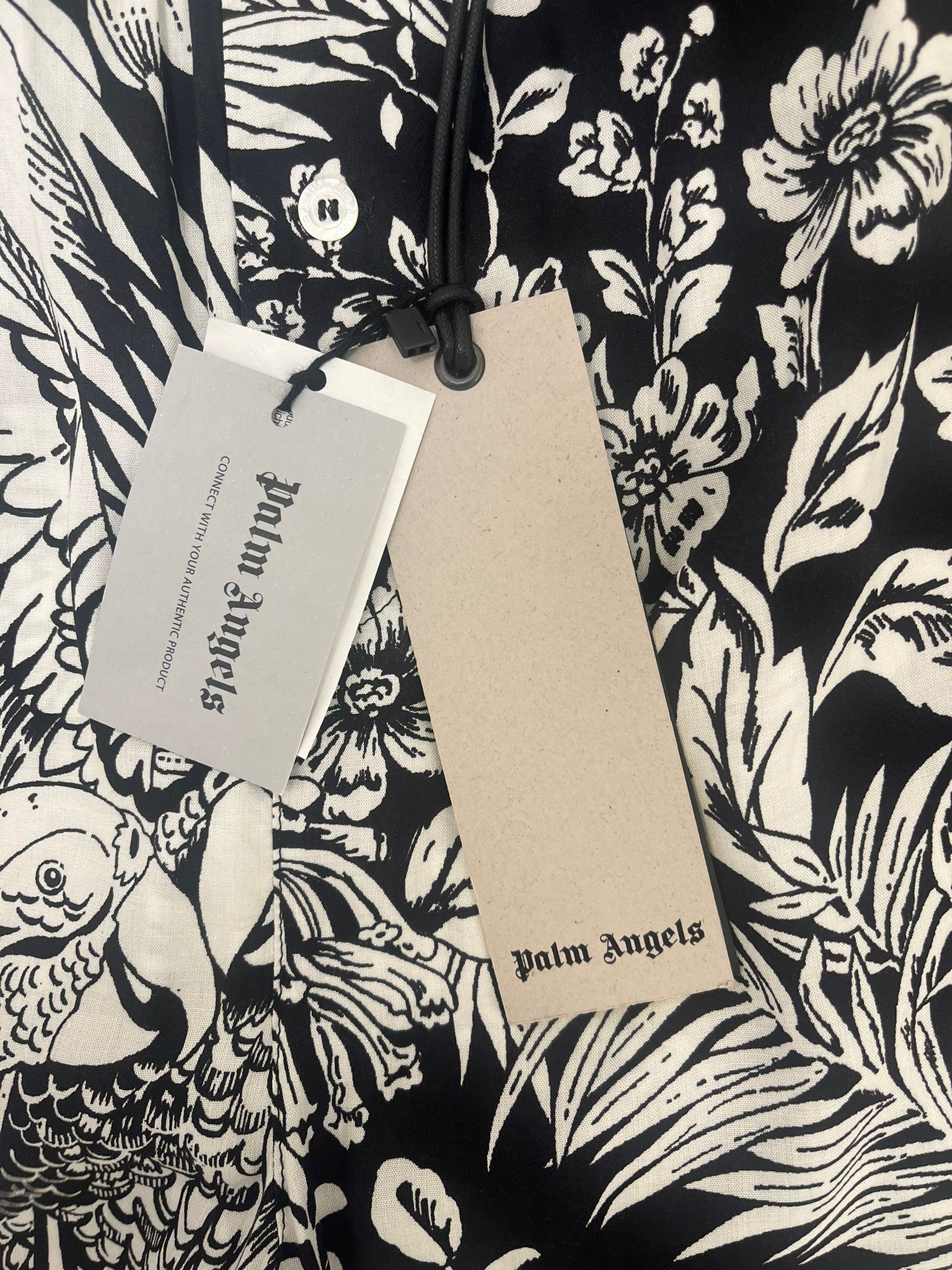 Palm Angels o1c11t2y0823 Jungla Parrots Pajama Pants in Black & White Size US 32 / EU 48 - 9 Thumbnail