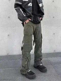 Japanese Brand VIBE High Street Style Zip Retro Black Cargo Pants Size US 34 / EU 50 - 7 Thumbnail