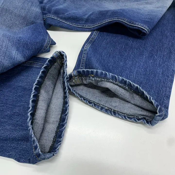 Saint Laurent Paris Saint Laurent Blue Wide-Leg Distressed Denim Pants-2507 Size US 34 / EU 50 - 4 Thumbnail