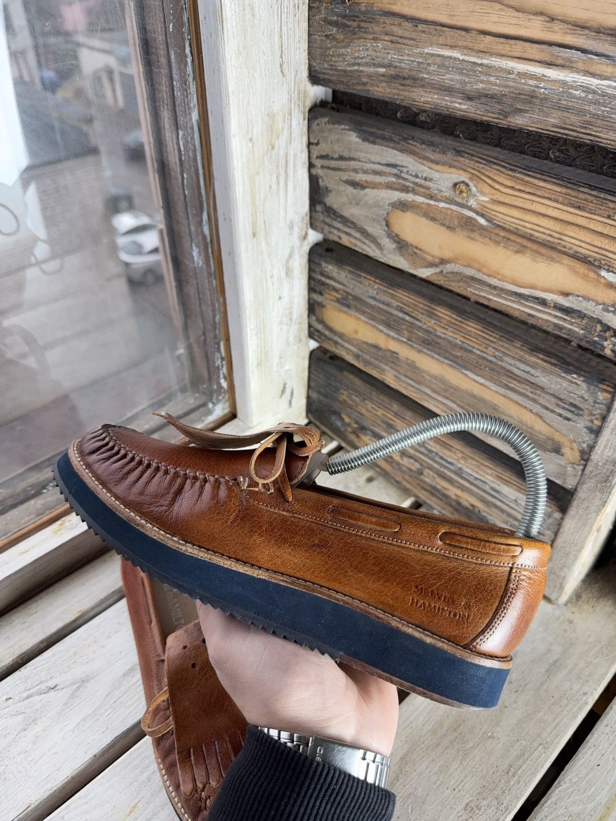 Melvin & Hamilton Luxury Melvin & Hamilton Leather Moccasin Loafers Tan Cognac Size US 7 / EU 40 - 12 Thumbnail
