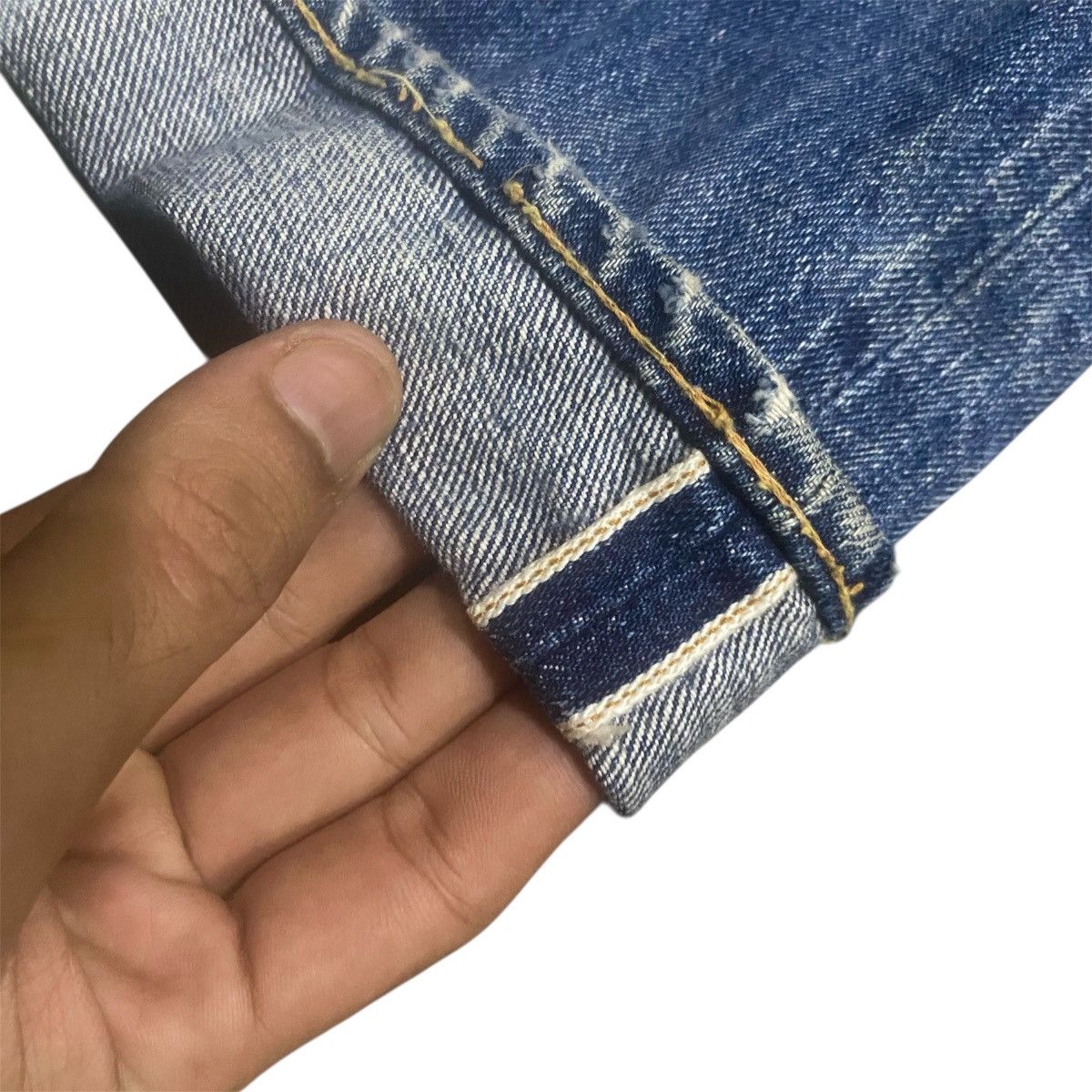 Denime ‼️LAST DROP‼️Denime Lot178 Selvedge Faded Distressed Denim Size US 31 - 16 Thumbnail