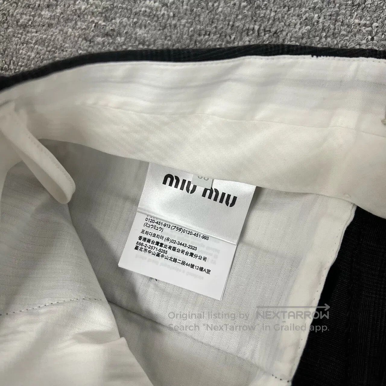 Miu Miu miu miu size 38 Dark gray checkered casual pants| Size 28" / US 6 / IT 42 - 7 Thumbnail