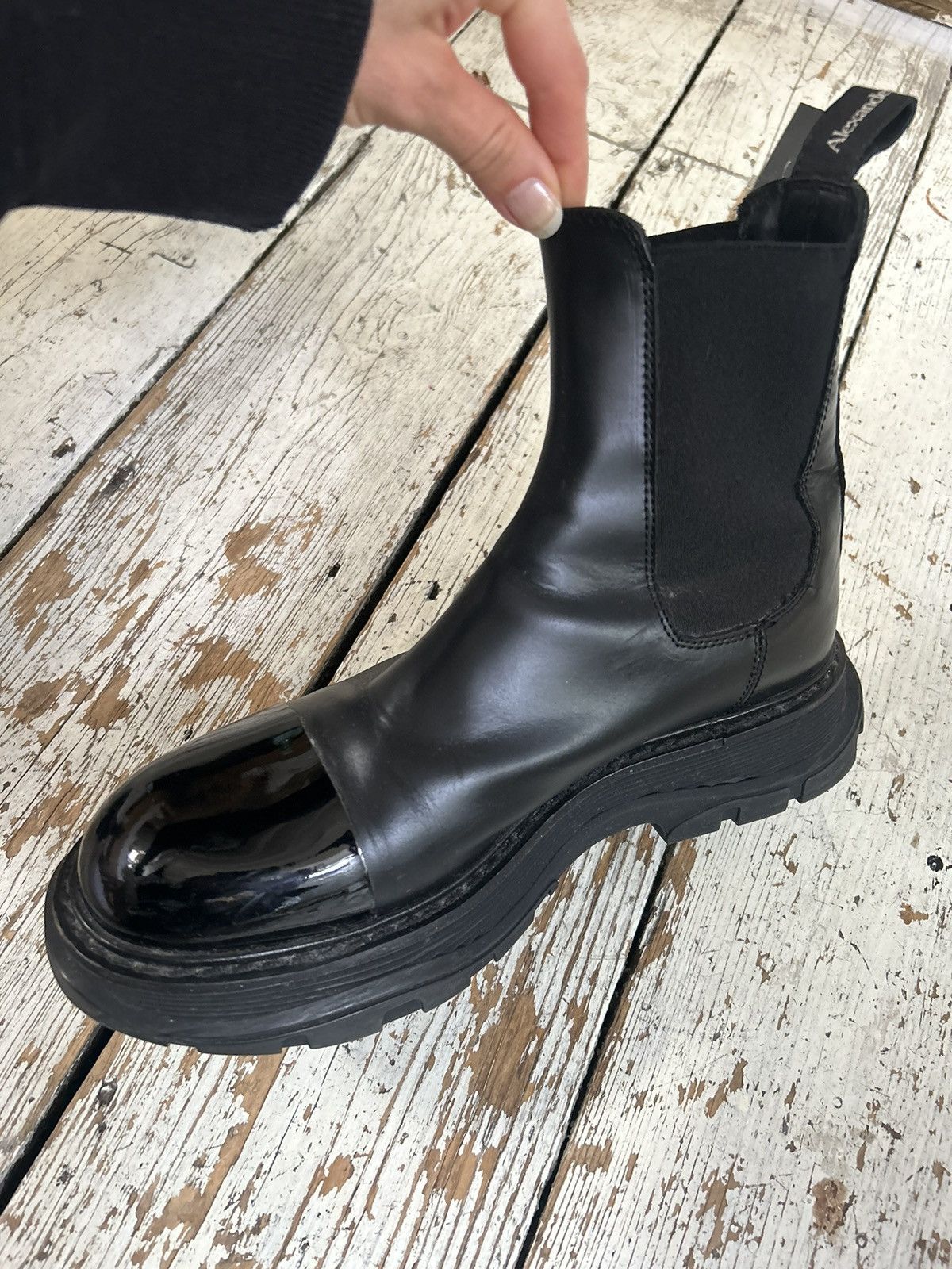 Alexander McQueen Alexander McQueen black leather boots Size US 9 / EU 42 - 10 Thumbnail