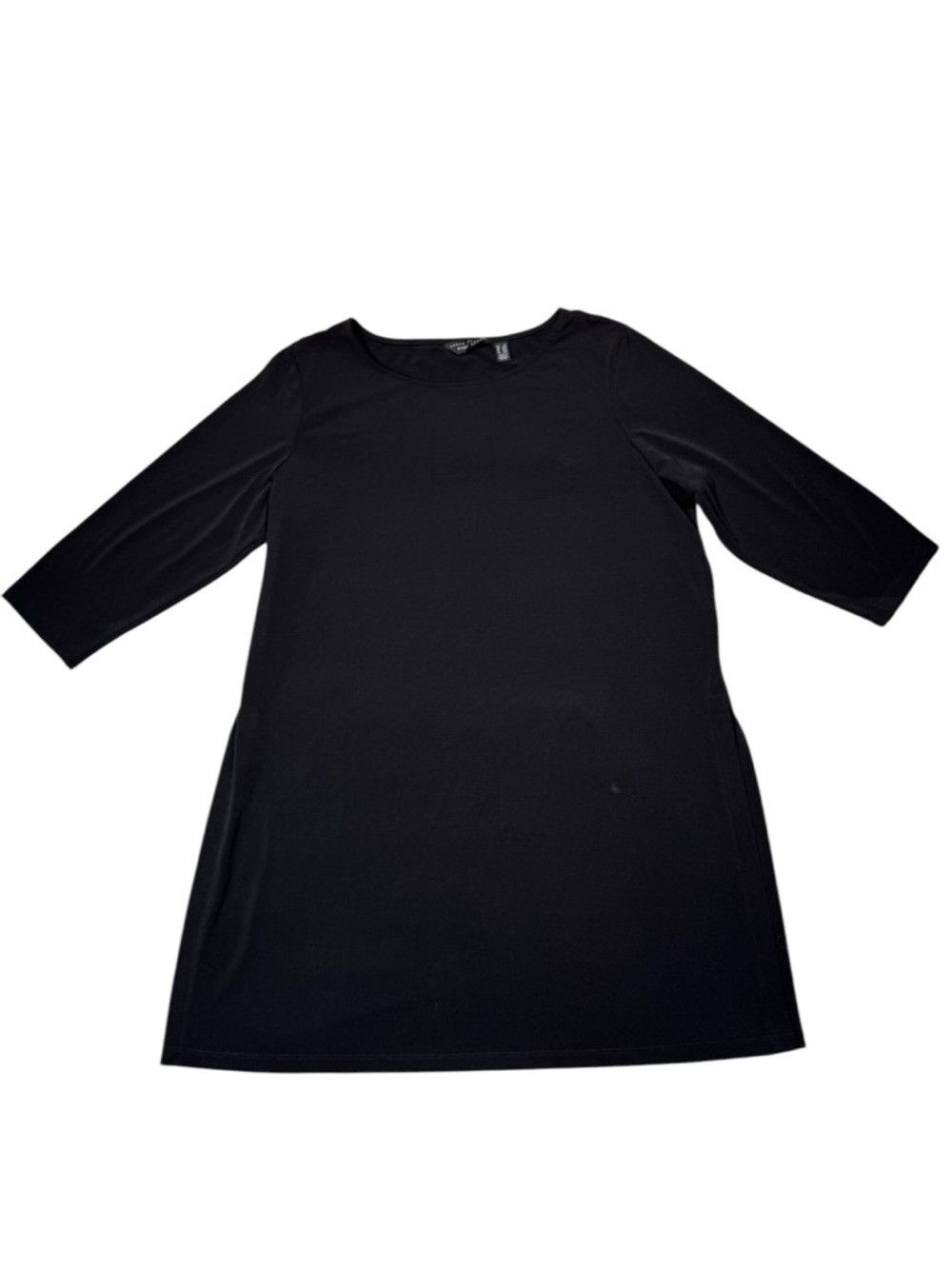 Other Susan Graver Every Day Liquid Knit 3/4 Sleeve Black Tunic S Size L / US 10 / IT 46 - 2 Thumbnail