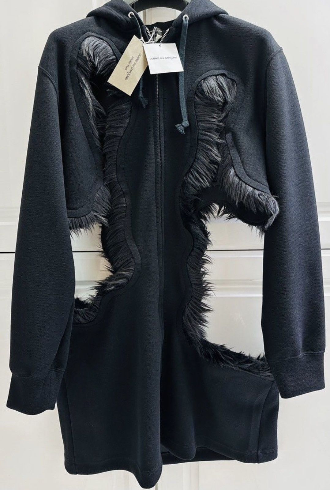 Comme des Garcons × Comme des Garcons Homme Plus comme des garçons Homme plus fur cut out hoodie runway Size 48R - 5 Thumbnail