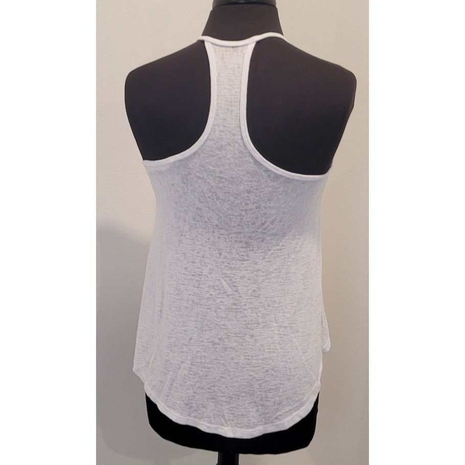 Athleta Athleta Breezy High Neck Racerback Tank White XS Tech Size XS / US 0-2 / IT 36-38 - 3 Thumbnail