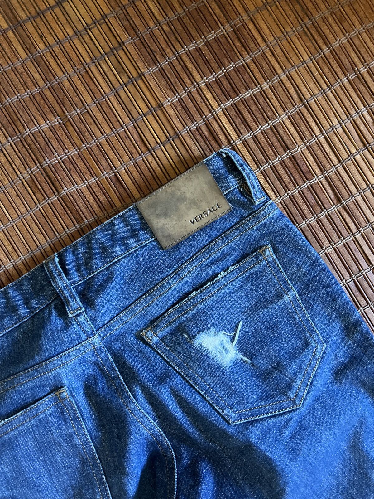 Versace Versace Jeans blue wash distressed bootcut denim Brand New Size 25" / US 0 / IT 36 - 10 Thumbnail