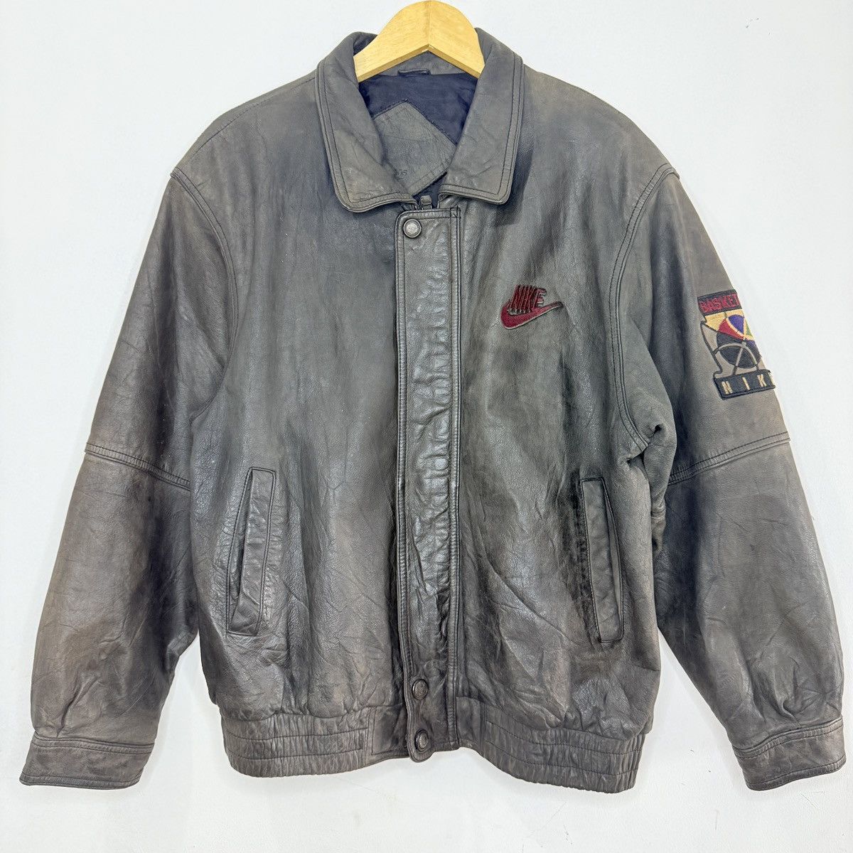 Nike Nike Vintage leather jacket 20th anniversary Size US XL / EU 56 / 4 - 2 Thumbnail