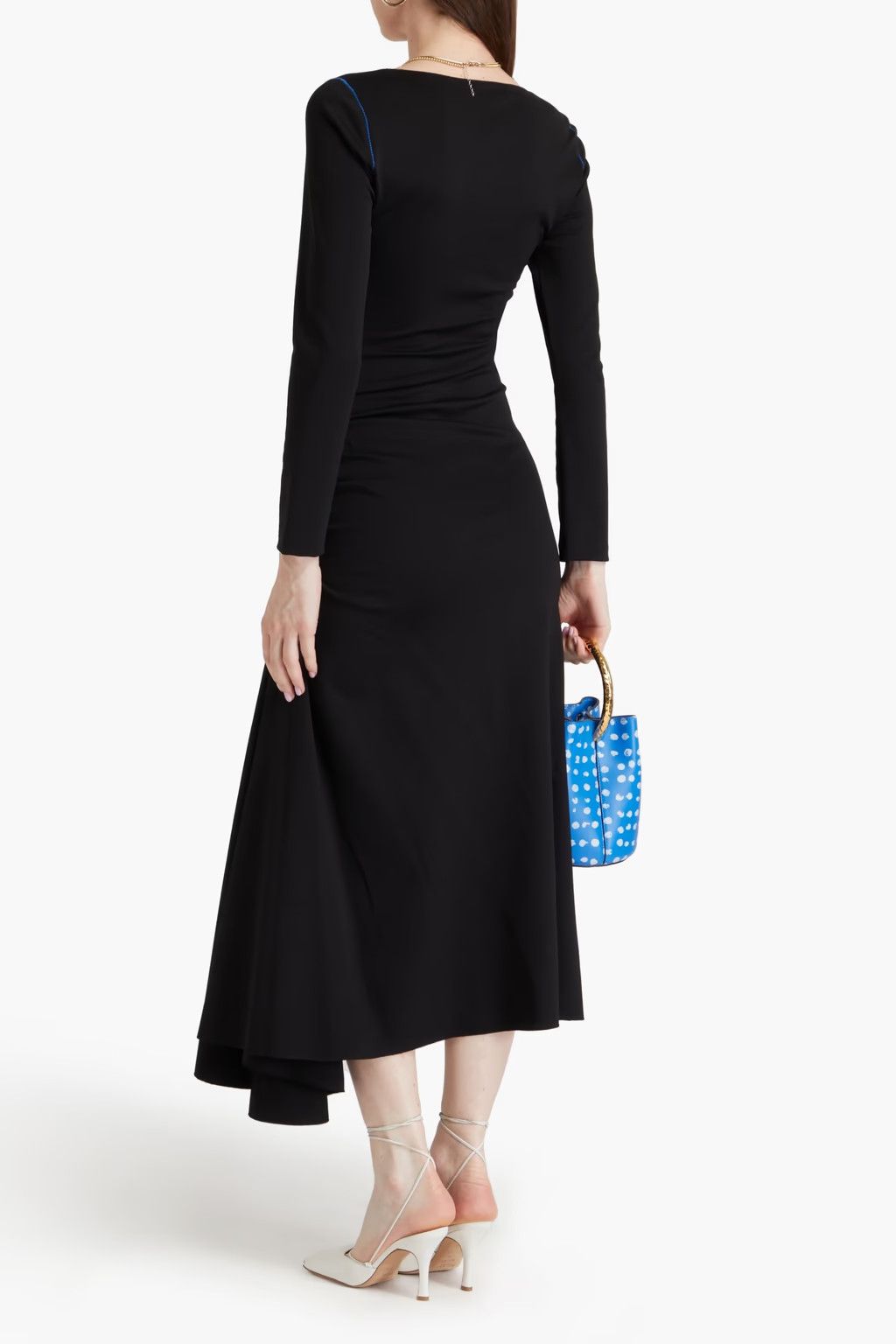 Marni o1y1025 Midi Dress in Black Size S / US 4 / IT 40 - 3 Thumbnail