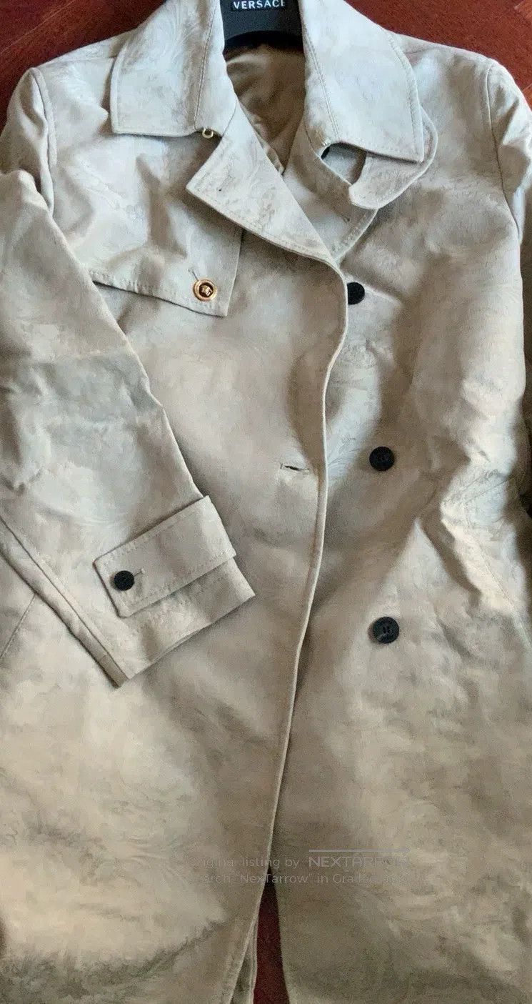 Versace Versace Baroque jacquard double-breasted trench coat Size US L / EU 52-54 / 3 - 7 Thumbnail