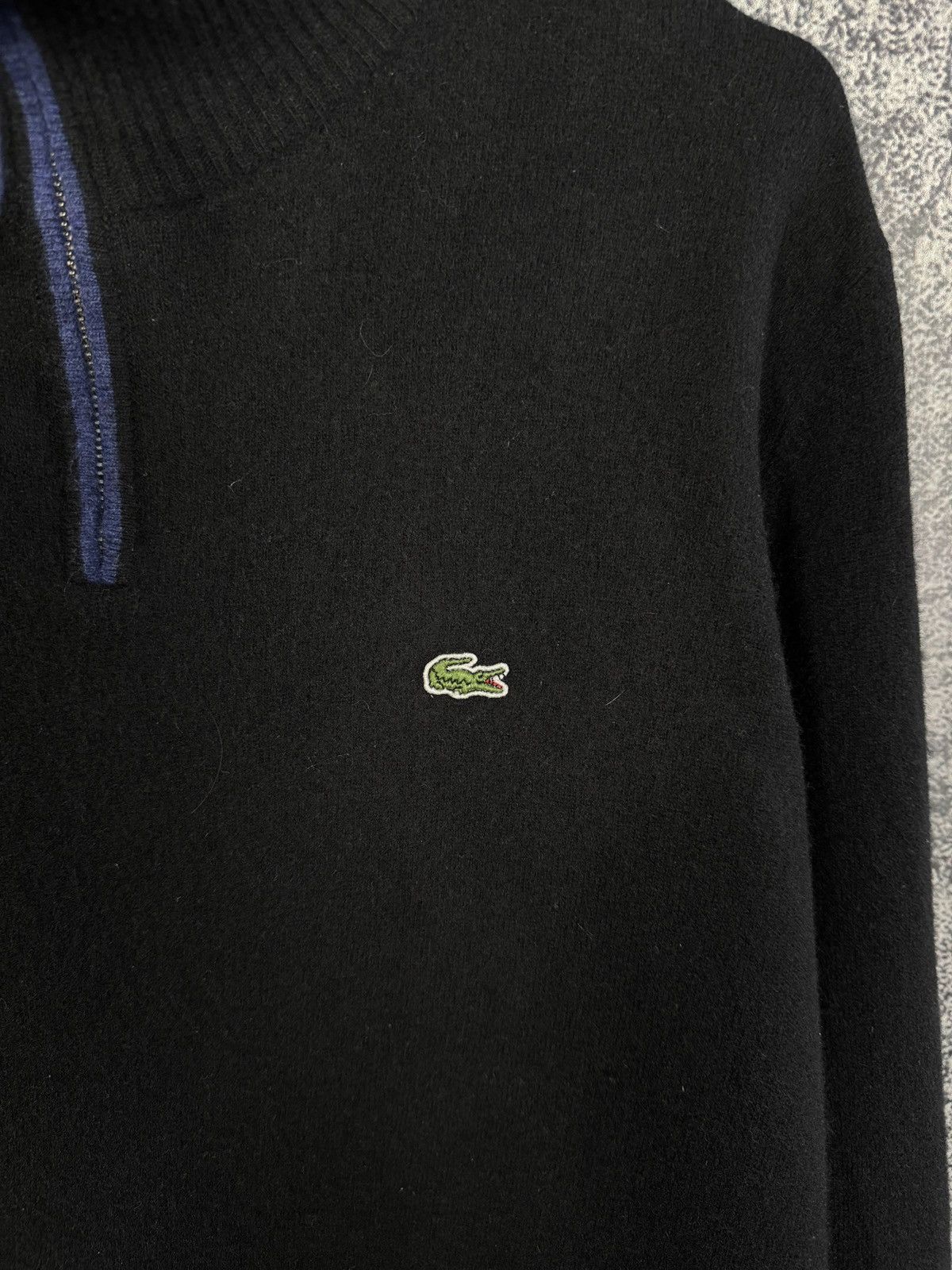 Lacoste Men’s Lacoste Wool Sweater 1/4 Zip Pullover Black Size 6 Size US XL / EU 56 / 4 - 6 Thumbnail