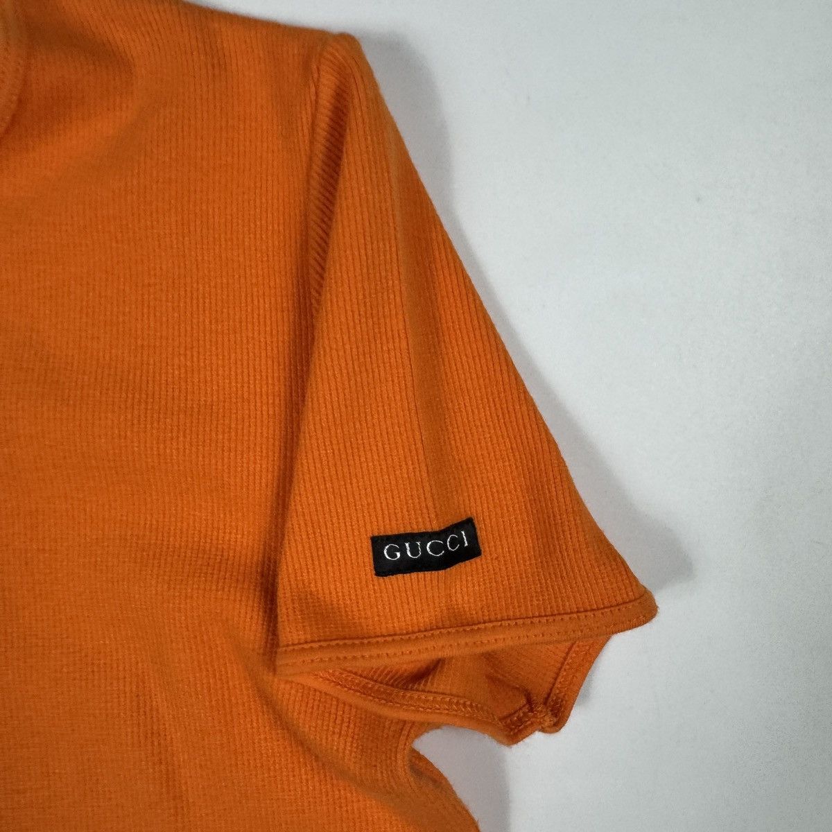 Gucci GUCCI Sleeve Logo Short-Sleeve Ribbed Summer Knit Size M / US 6-8 / IT 42-44 - 7 Thumbnail