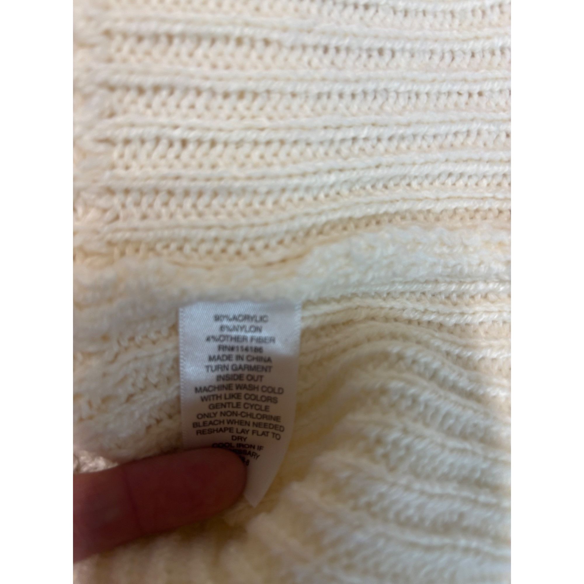 Other a.n.a Petite Women’s Textured Stitch Crew Neck Sweater, Ivor Size ONE SIZE - 6 Thumbnail