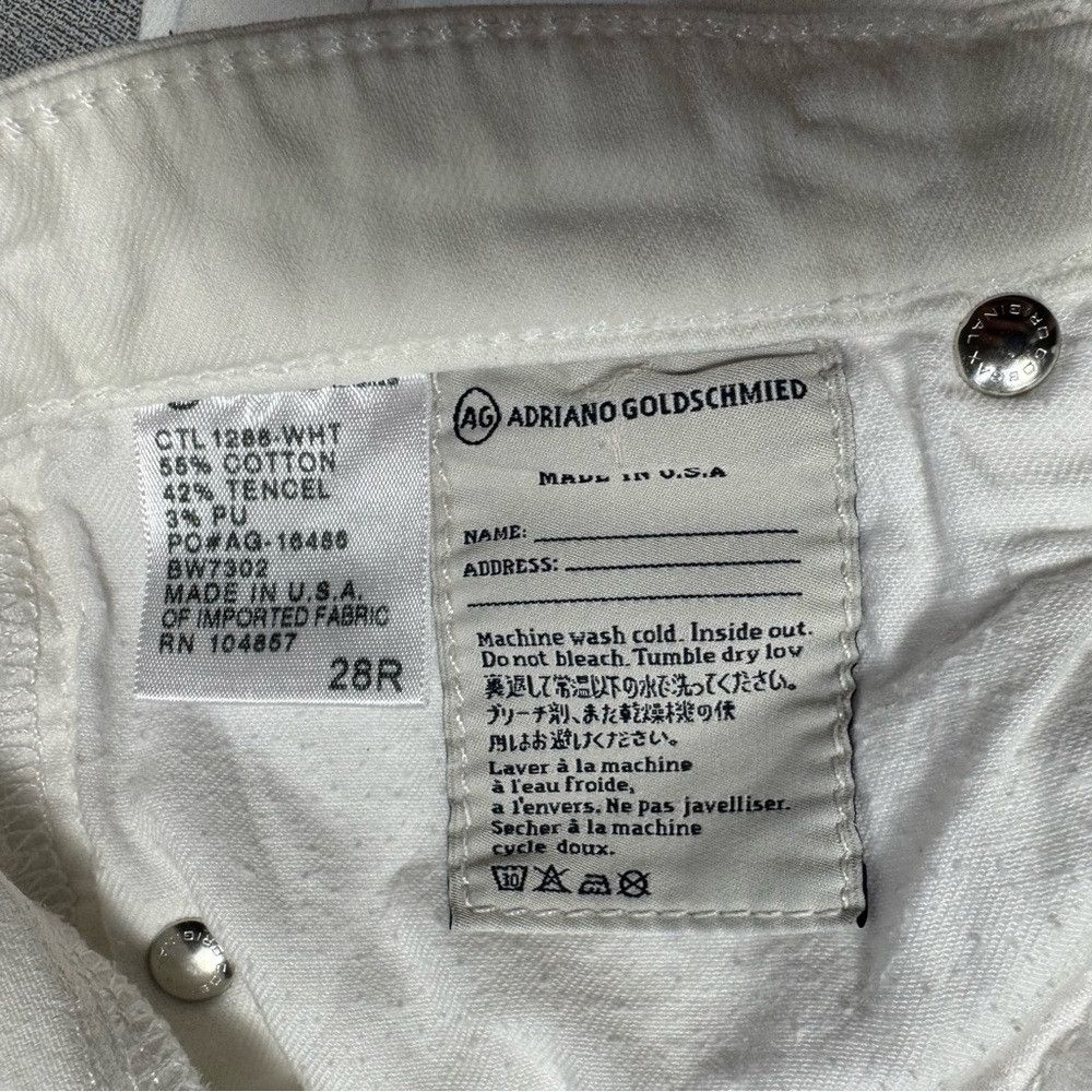 AG Adriano Goldschmied AG Adriano Goldschmied The Legging Super Skinny White Jeans Size 28" / US 6 / IT 42 - 8 Thumbnail