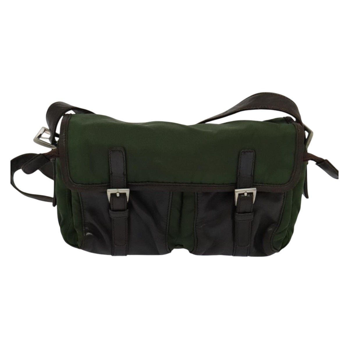 Prada Tessuto Green Synthetic Shoulder Bag (Pre-Owned) Size ONE SIZE - 1 Thumbnail