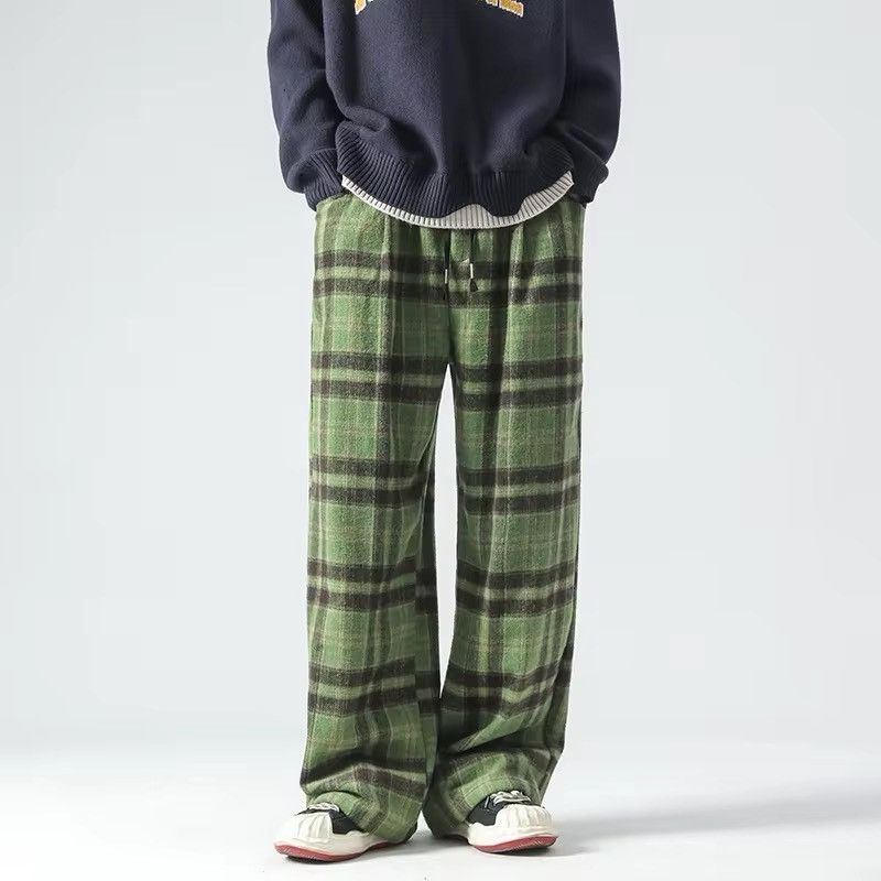 Vintage Streetwear Vintage Plaid Lazy Wide Leg Jogger Pants Size US 33 - 1 Thumbnail