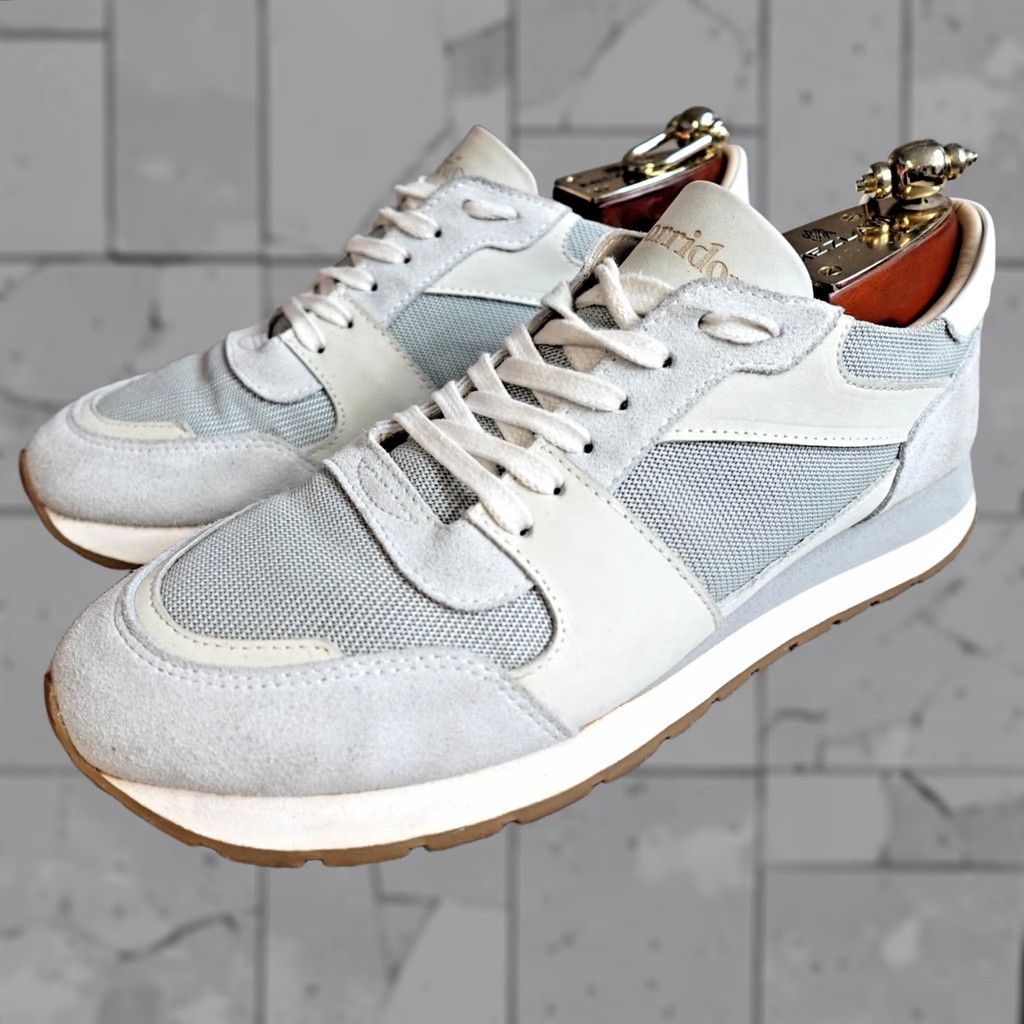 Corridor Corridor Mens Sneakers Grey Retro Leather Leather Casual 9 US 8 UK Portugal Leather Insole Lining Rubber Outsole Lace Up Round Toe Ven Mens Shoes Size US 8 / EU 41 - 1 Thumbnail