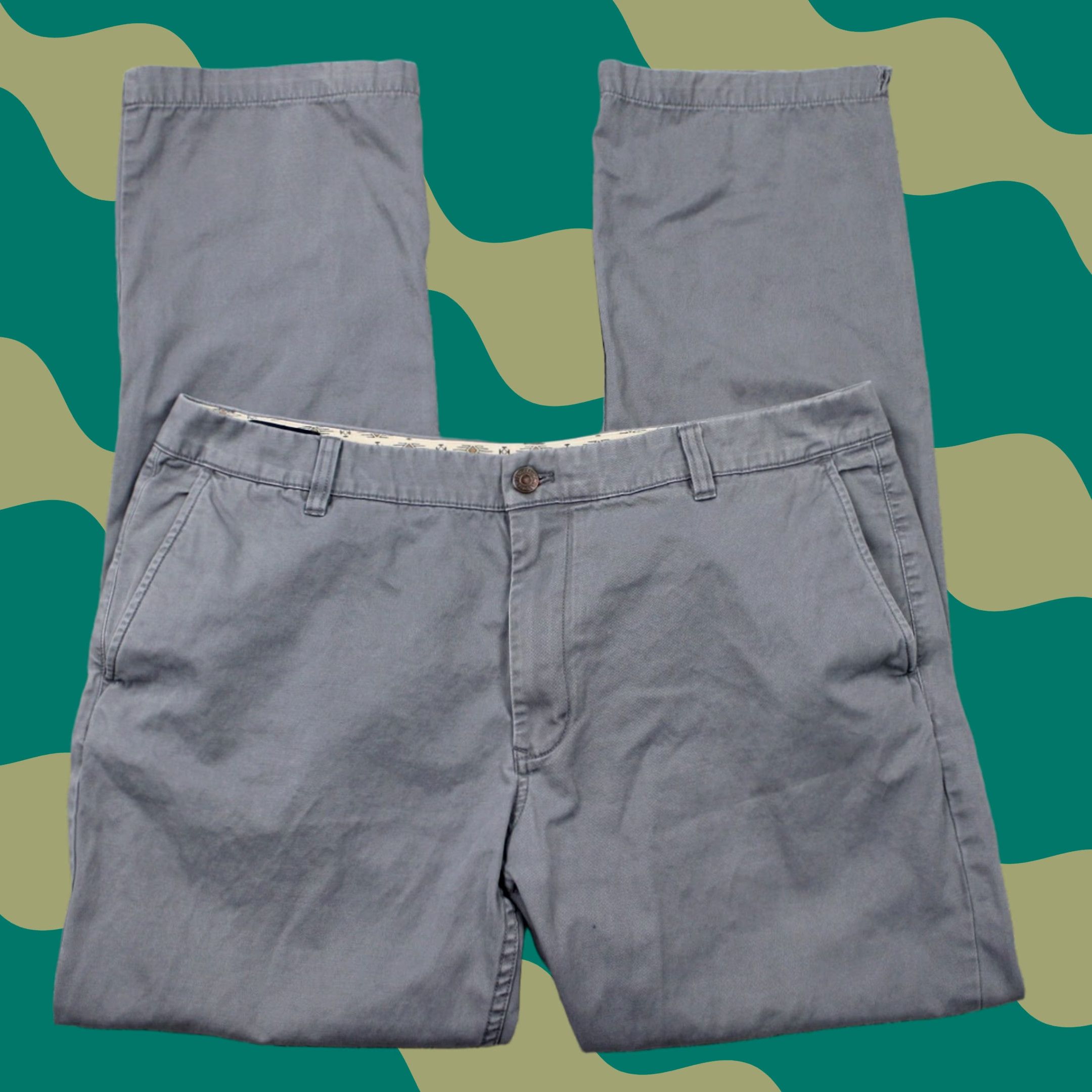 Pendleton Pendleton Pants Mens 38 Gray Chino Flat Front Straight Leg Inseam 32" Regular Warm Causal Workwear Logo 100% Cotton Fabric Type: Canvas Size US 38 / EU 54 - 1 Thumbnail