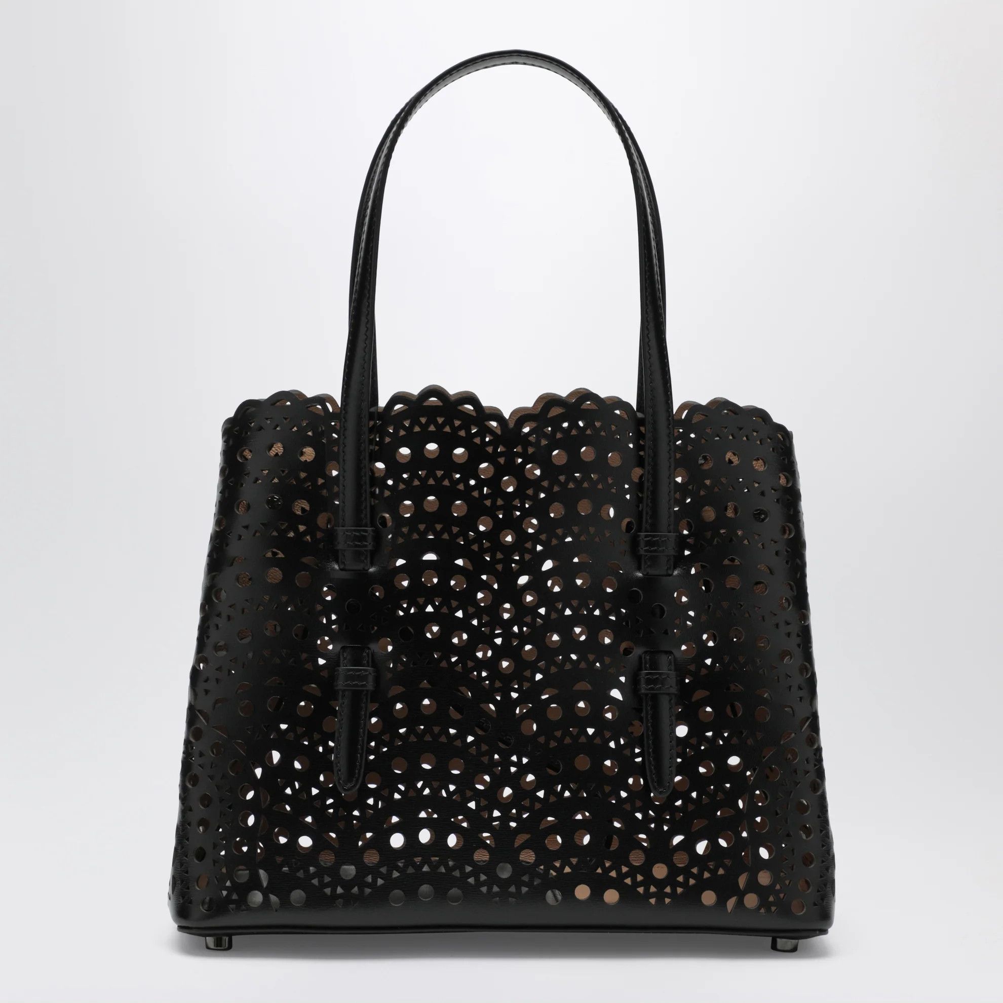 Alaia o1d2blof0426 Size: OS / Calfskin Leather Handbag in Black Size ONE SIZE - 1 Thumbnail