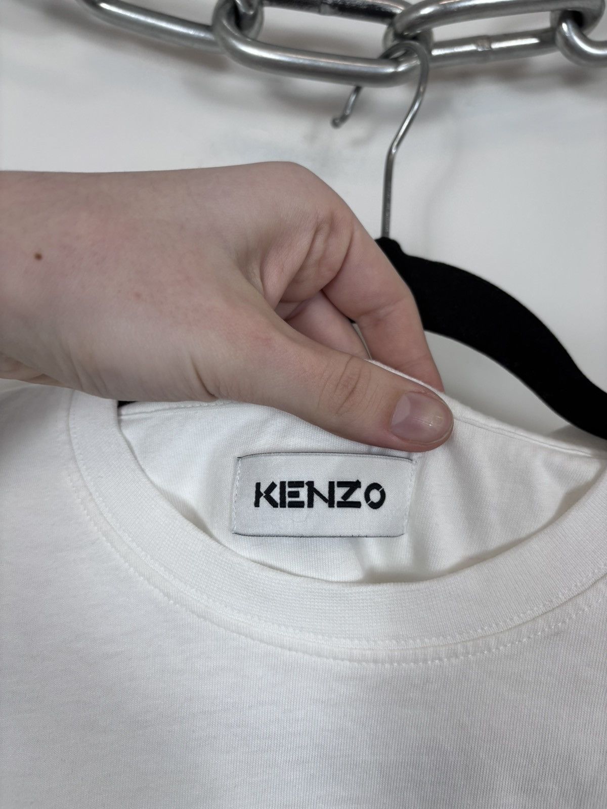 Kenzo Kenzo Paris Men’s Big Graphic Digital Logo White T-Shirt Tee Size US L / EU 52-54 / 3 - 12 Thumbnail