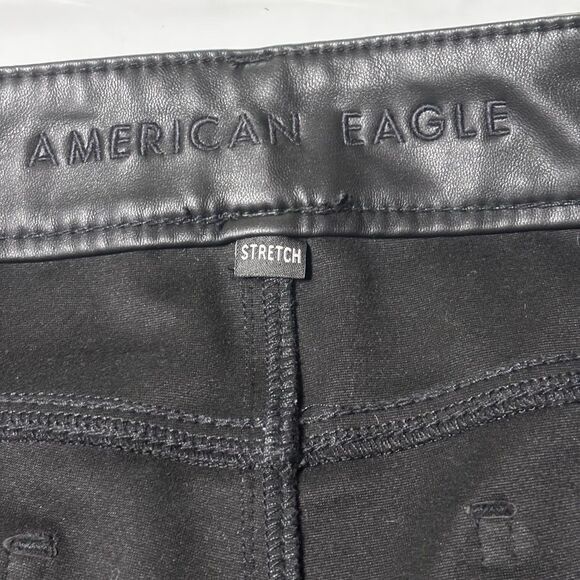 American Eagle Outfitters American Eagle Stretch Faux Leather Flare Pants Size 14 Long Size 36" / US 14 / IT 50 - 14 Thumbnail
