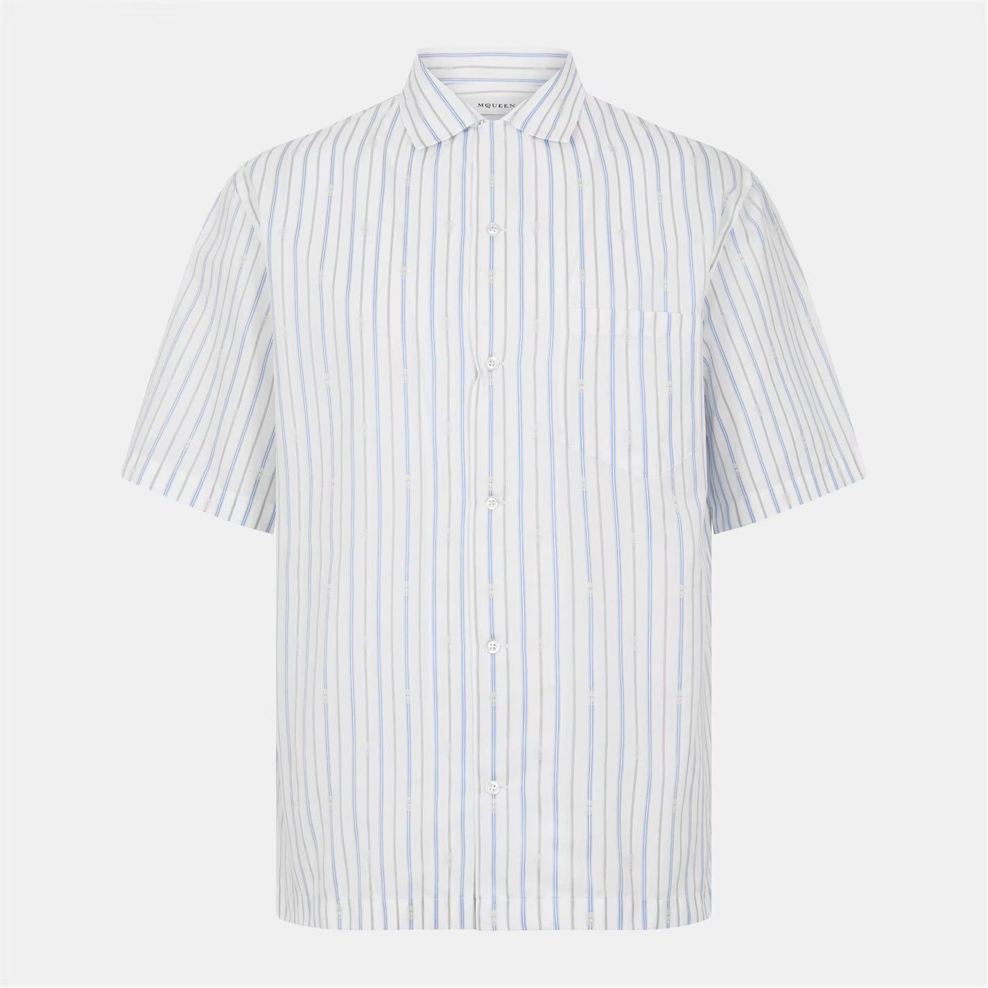 Alexander McQueen o1g2r1mq0326 Short Sleeve Tailored Fit Shirt in Multicolor Size US S / EU 44-46 / 1 - 1 Thumbnail