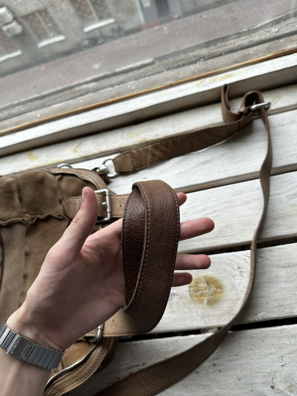 LIEBESKIND BERLIN 🚨Y2K AVANT-GARDE 🚨patchwork Germany style hand bag Y2K 90s Size ONE SIZE - 4 Thumbnail