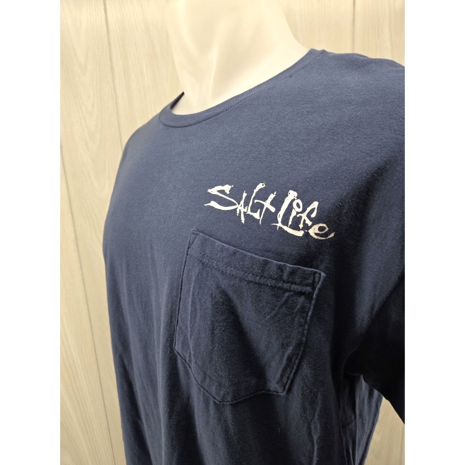 Vintage Salt Life Mens Long Sleeve T Shirt Large Blue Crew Neck Cotton USA Flag Logo Shirt Mens Long Sleeve T-Shirt Blue Cotton USA Flag Logo Salt Life Size US L / EU 52-54 / 3 - 6 Thumbnail